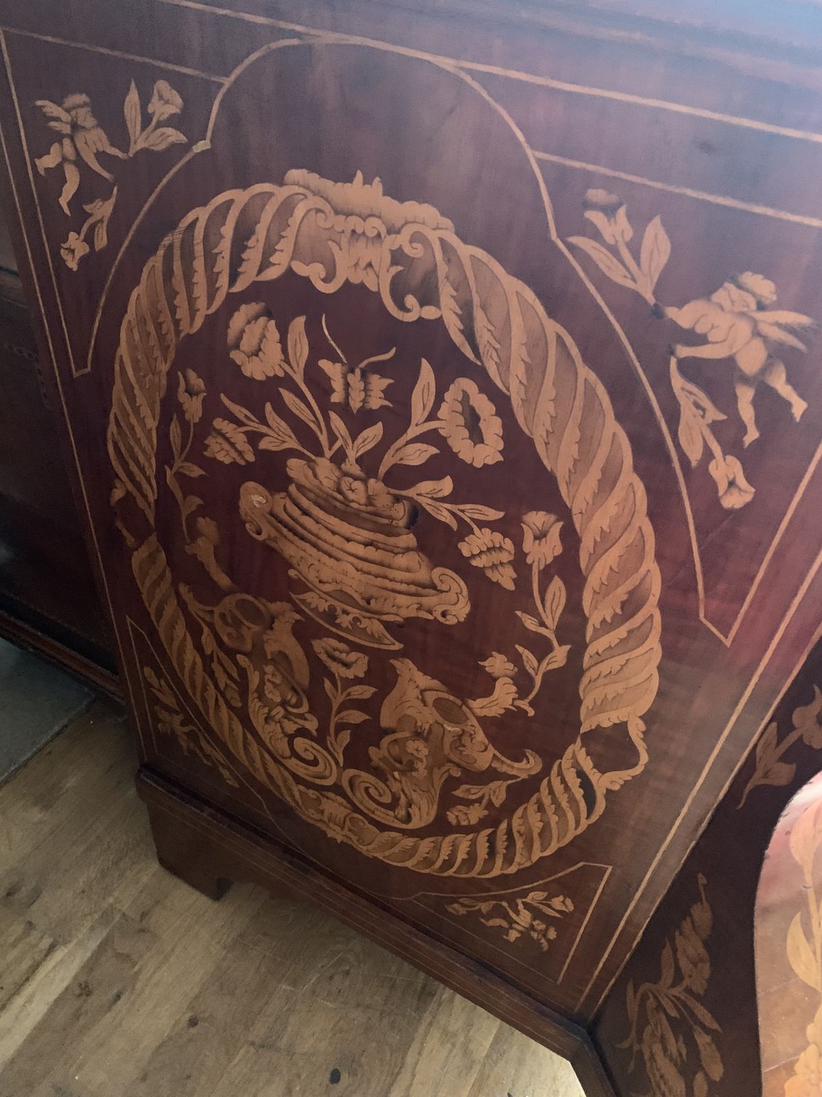 20th Century Marquetry Bombe Chest Of Drawers photo 1400.0