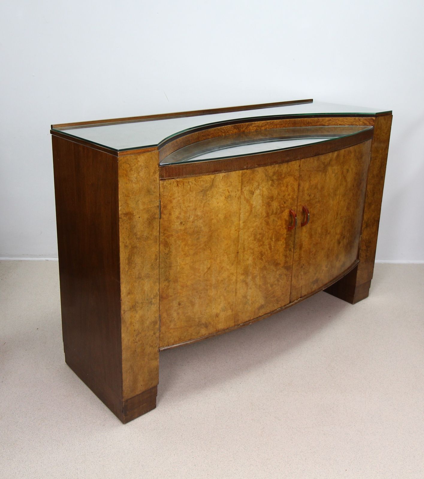 Furniture A Rare John Walker & Sons Art Deco Walnut Veneered Sideboard – Made In Scotland photo