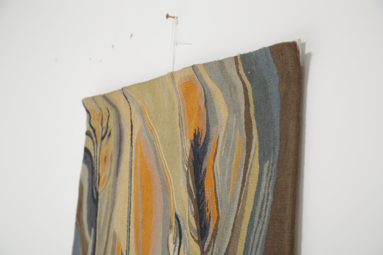 photo furniture Belgian Mid Century Hand Woven Tapestry 'Le  Heron' By Mary Dambiermont, Signed.
