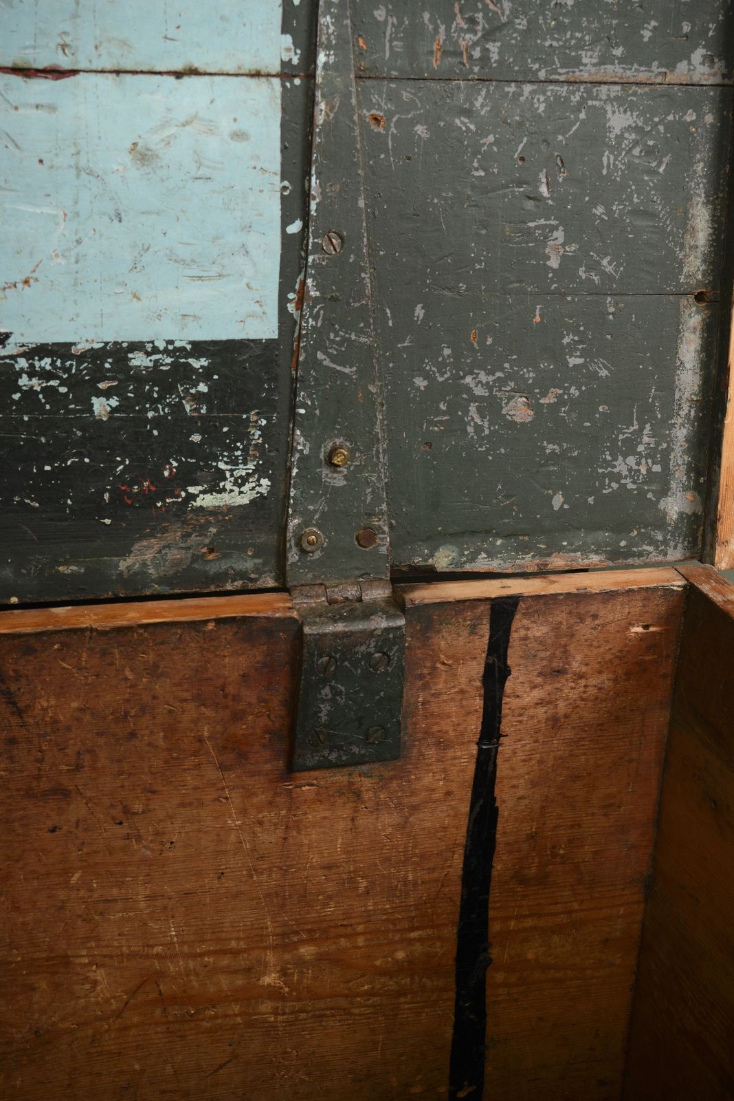 photo buy Antique Pine Trunk   Painted Ship