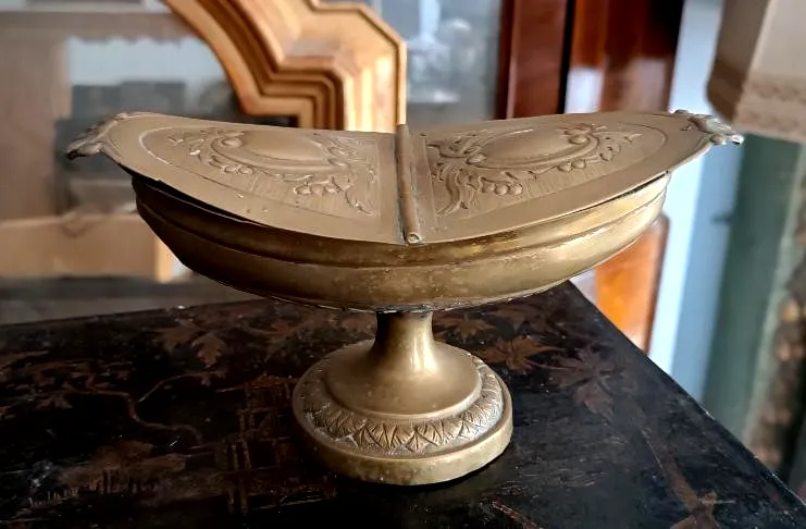 Embossed Copper Incense Holder, 19th Century, Italy