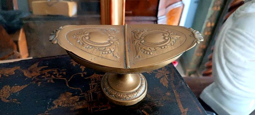 Embossed Copper Incense Holder, 19th Century, Italy photo furniture
