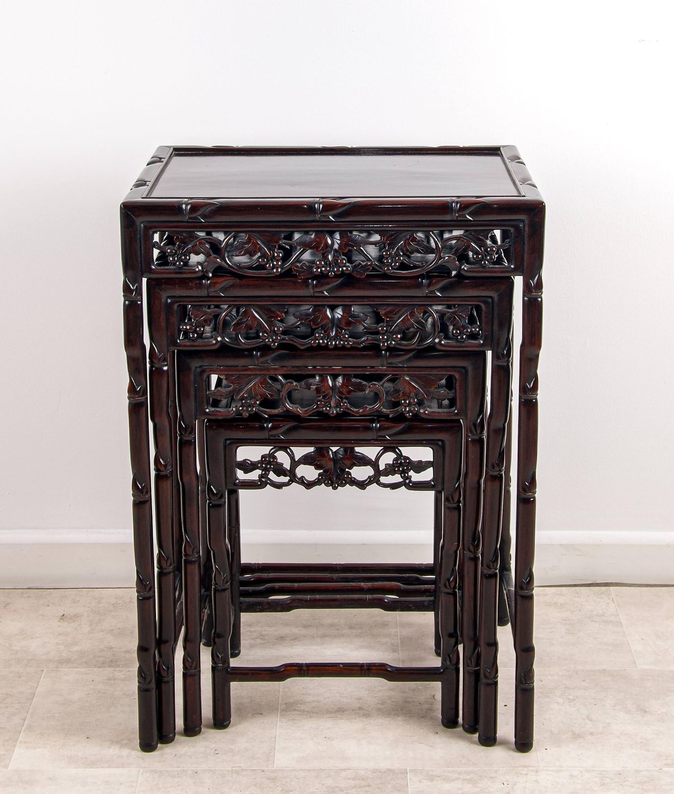 19th Century Chinese Hardwood Nest Of Tables Graduated Side Tables photo 1500.0