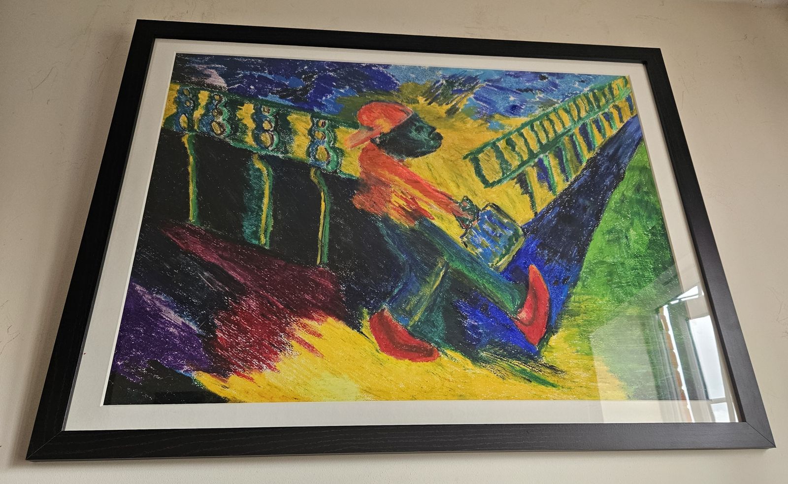 Oil Pastel Art Multicoloured  Punk Rock Abstract Theme 21st Century Art photo buy