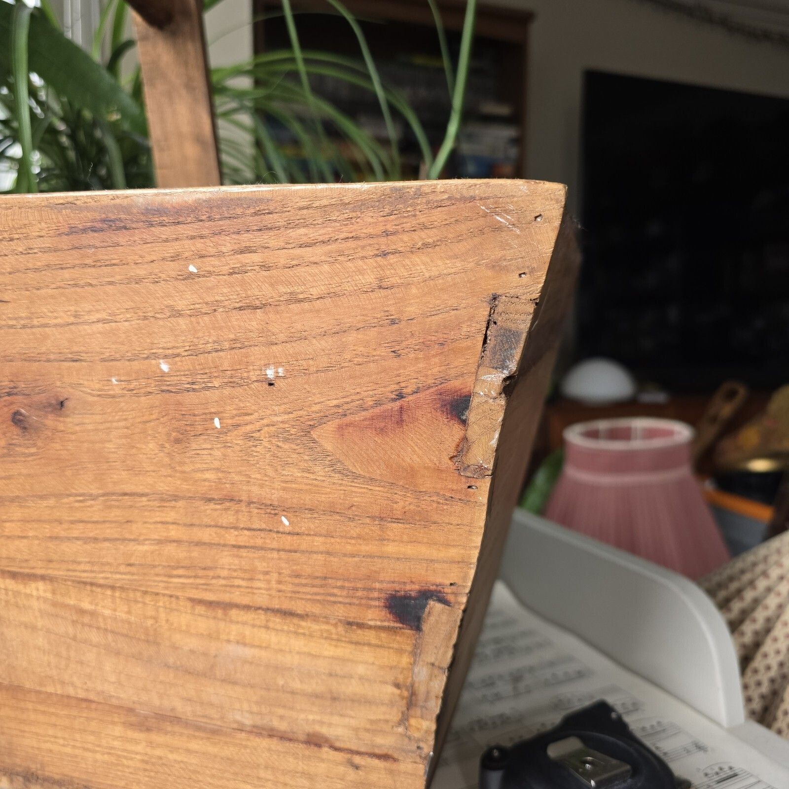 photo furniture Antique Wooden Trug Chinese Rice Grains Vegetables Old World Rustic Country
