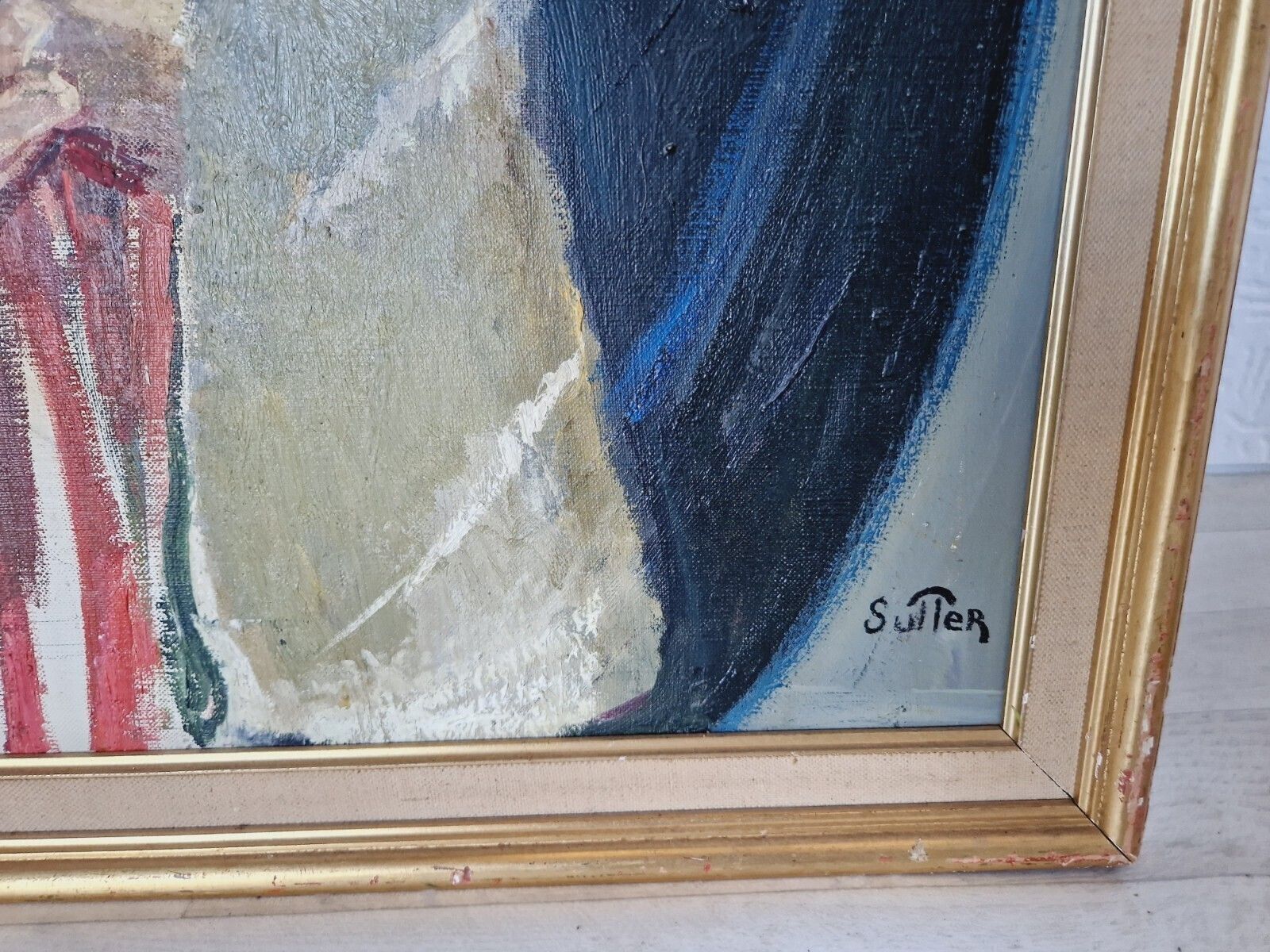 Mid Century Oil Painting French Mme Paris photo buy