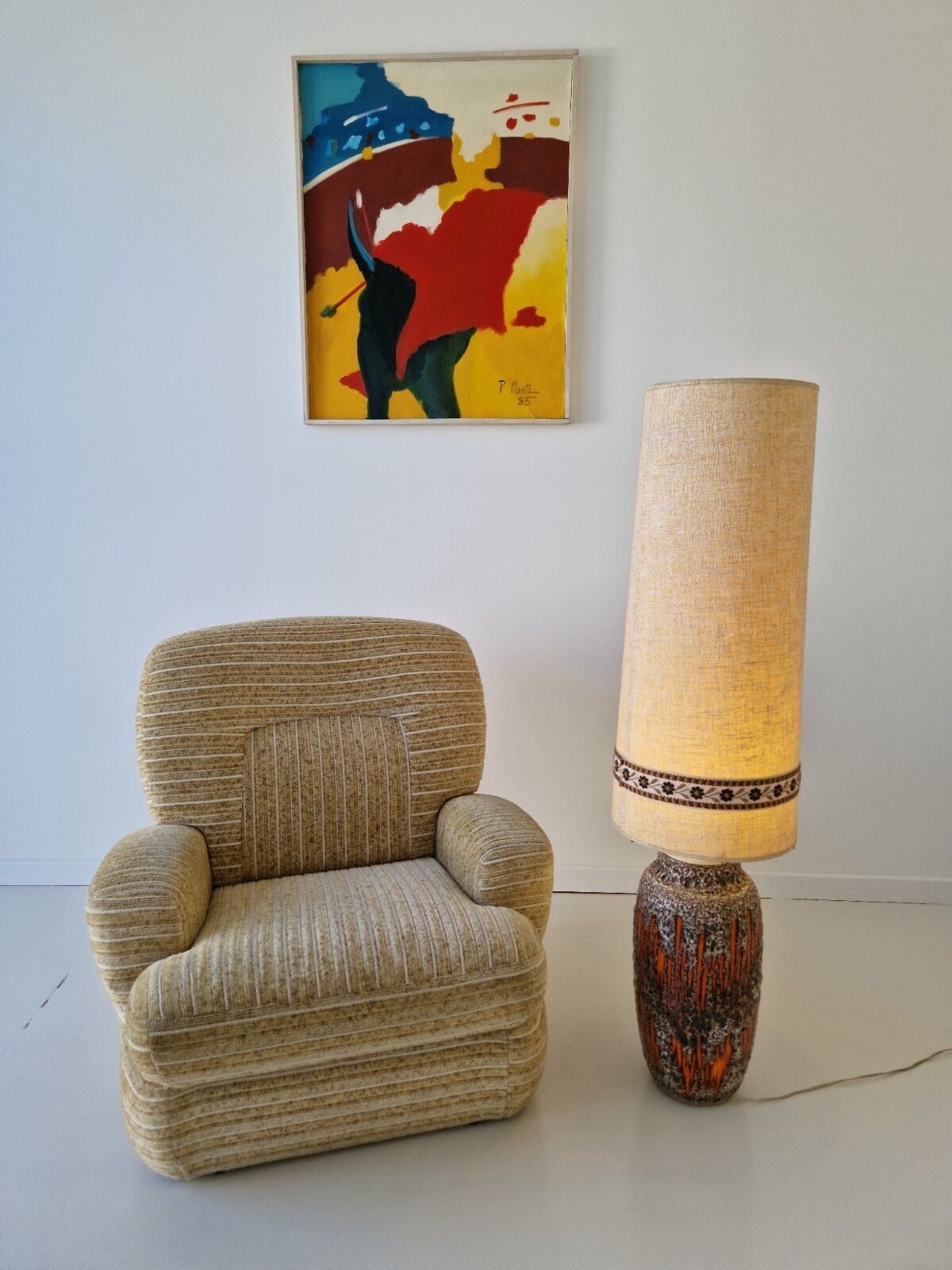 Vintage 1960s/70s West German "Fat Lava" Pottery Floor Lamp