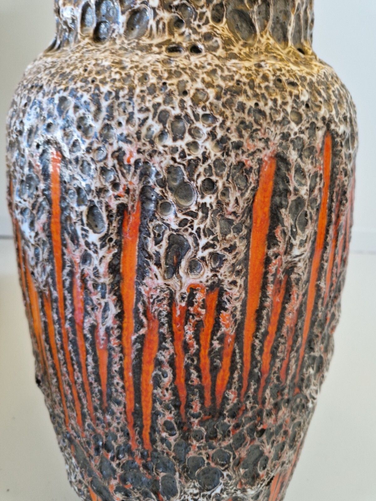 Vintage 1960s/70s West German "Fat Lava" Pottery Floor Lamp photo vinterior