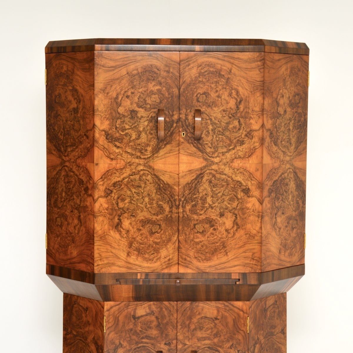 Art Deco Burr Walnut Cocktail Drinks Cabinet photo 4875.0
