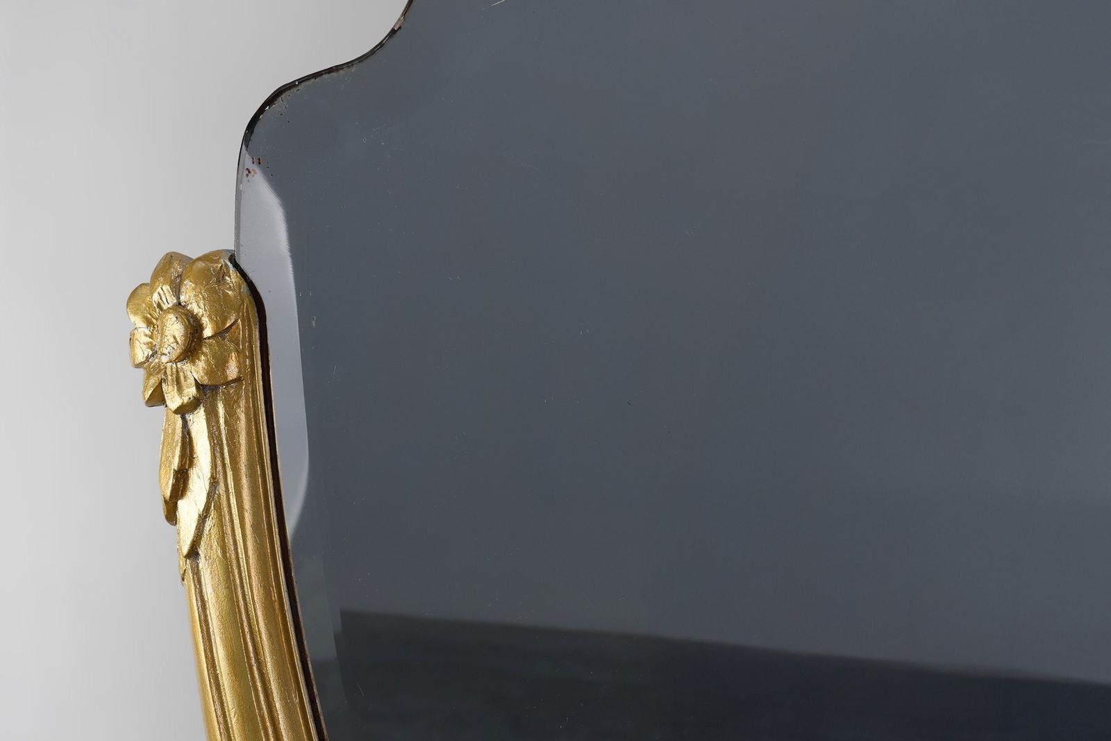 Vintage Art Deco French Carved Gilt Wooden Mirror, 1920 photo buy
