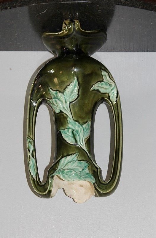 Pair Of Twentieth Barbotines Vases photo vintage