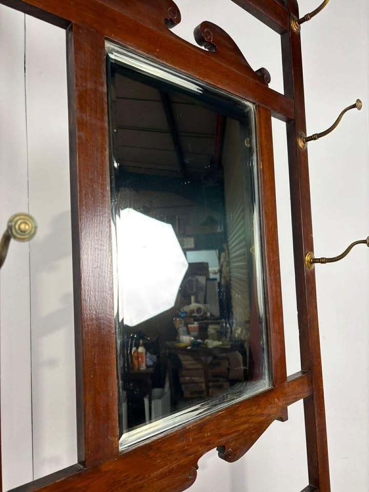 Vintage Oak Hall Coat Stand, Early 20th Century photo furniture