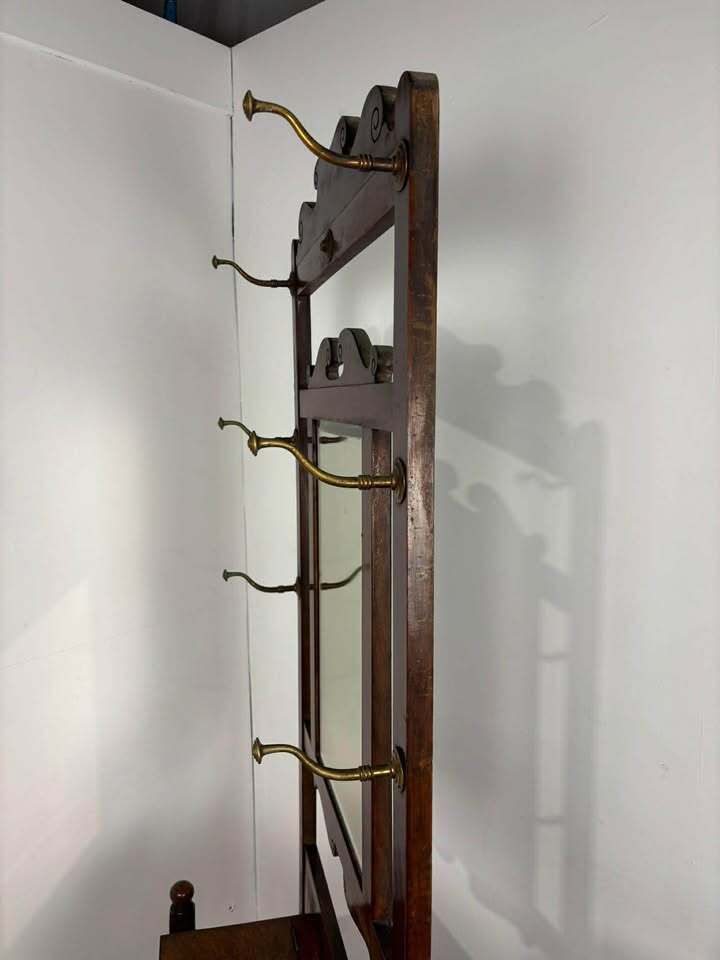 Vintage Oak Hall Coat Stand, Early 20th Century photo buy