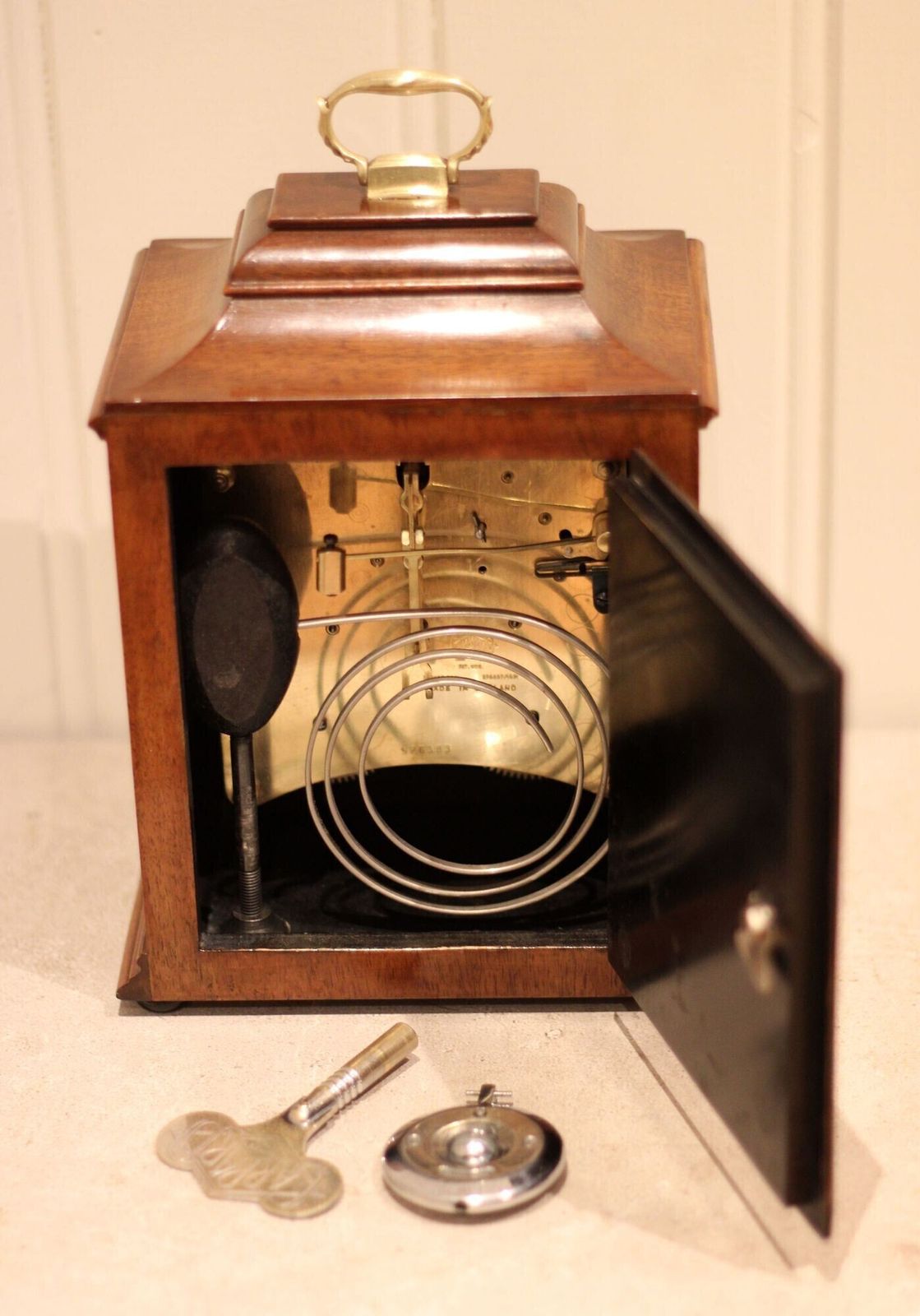 725.0 Garrards Walnut Bracket Clock photo