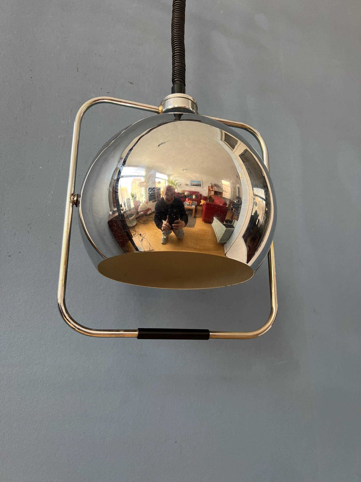 419.0 Chromen Mid Century Gepo Eyeball Hanglamp photo