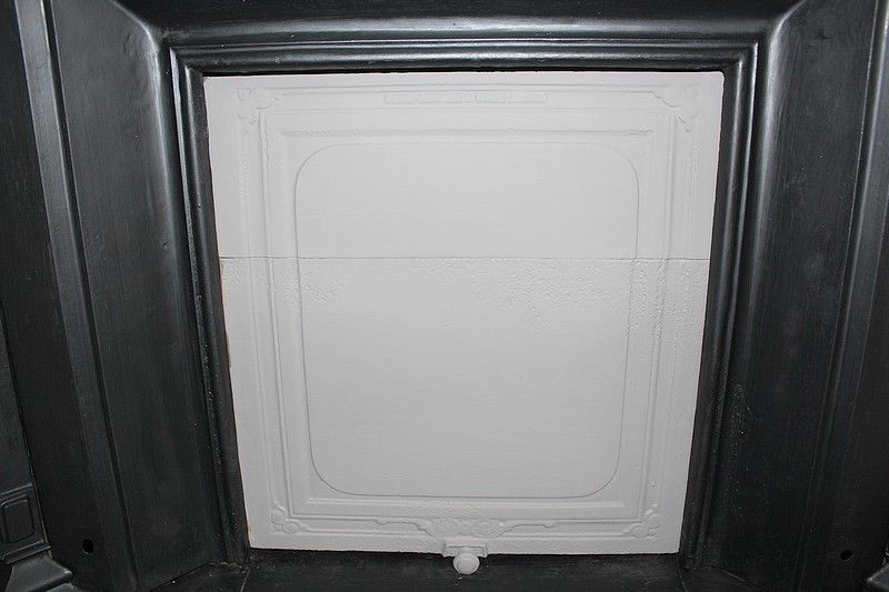 Cast Iron & Iron Fireplace 1920 photo vintage