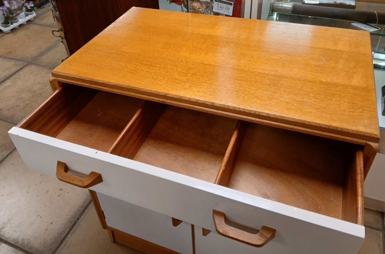 Mid Century E Gomme G Plan Brandon Range Cabinet With White Finished Fronts photo 165.0