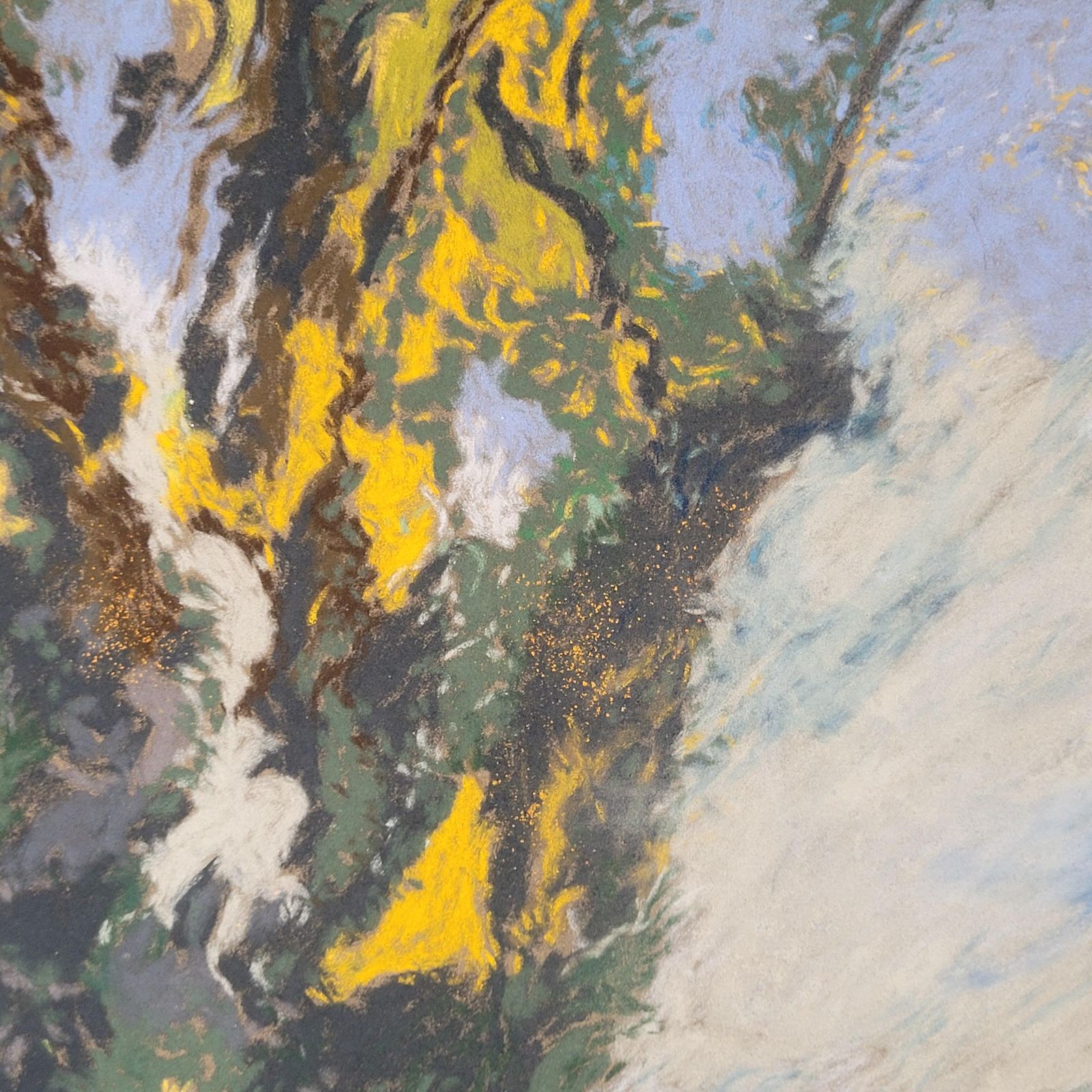 Francis Besson Olive Trees In Mid Summer Provence. Pastel On Paper. 2022 photo 1066.0