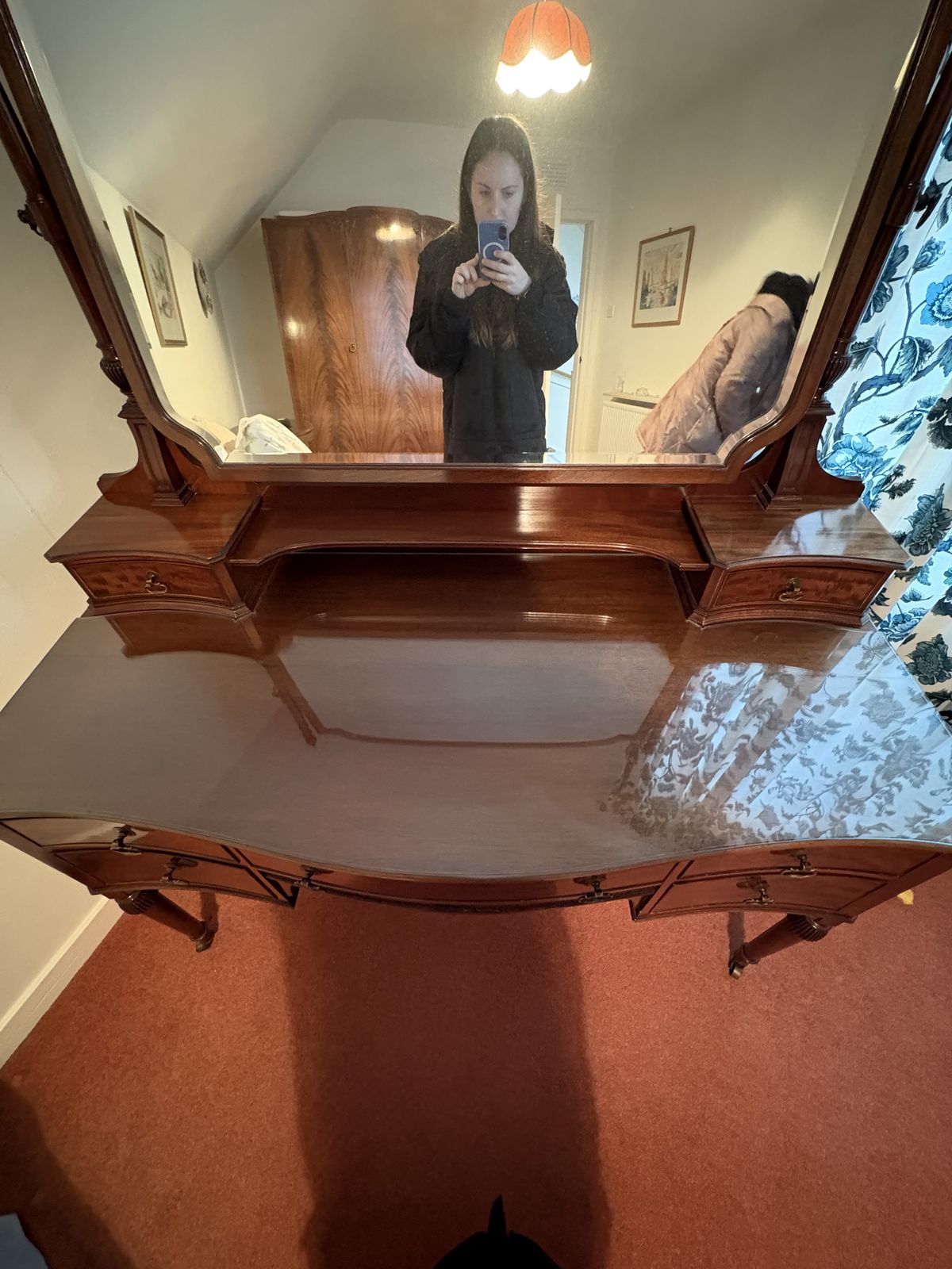 Edwardian Mahogany Dressing Table photo for sale