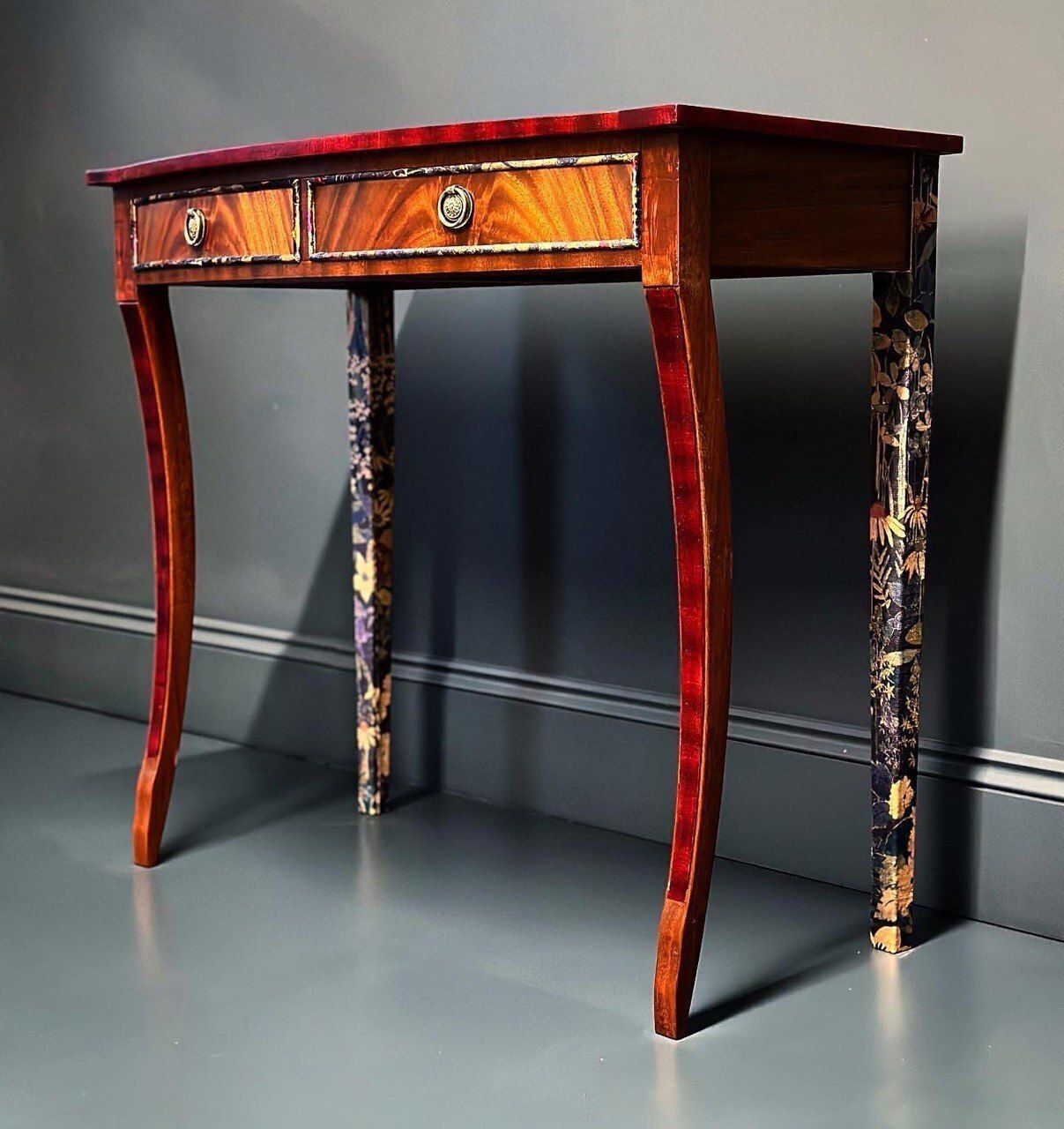 Faria Flowers Consolr Table, 19th Century
