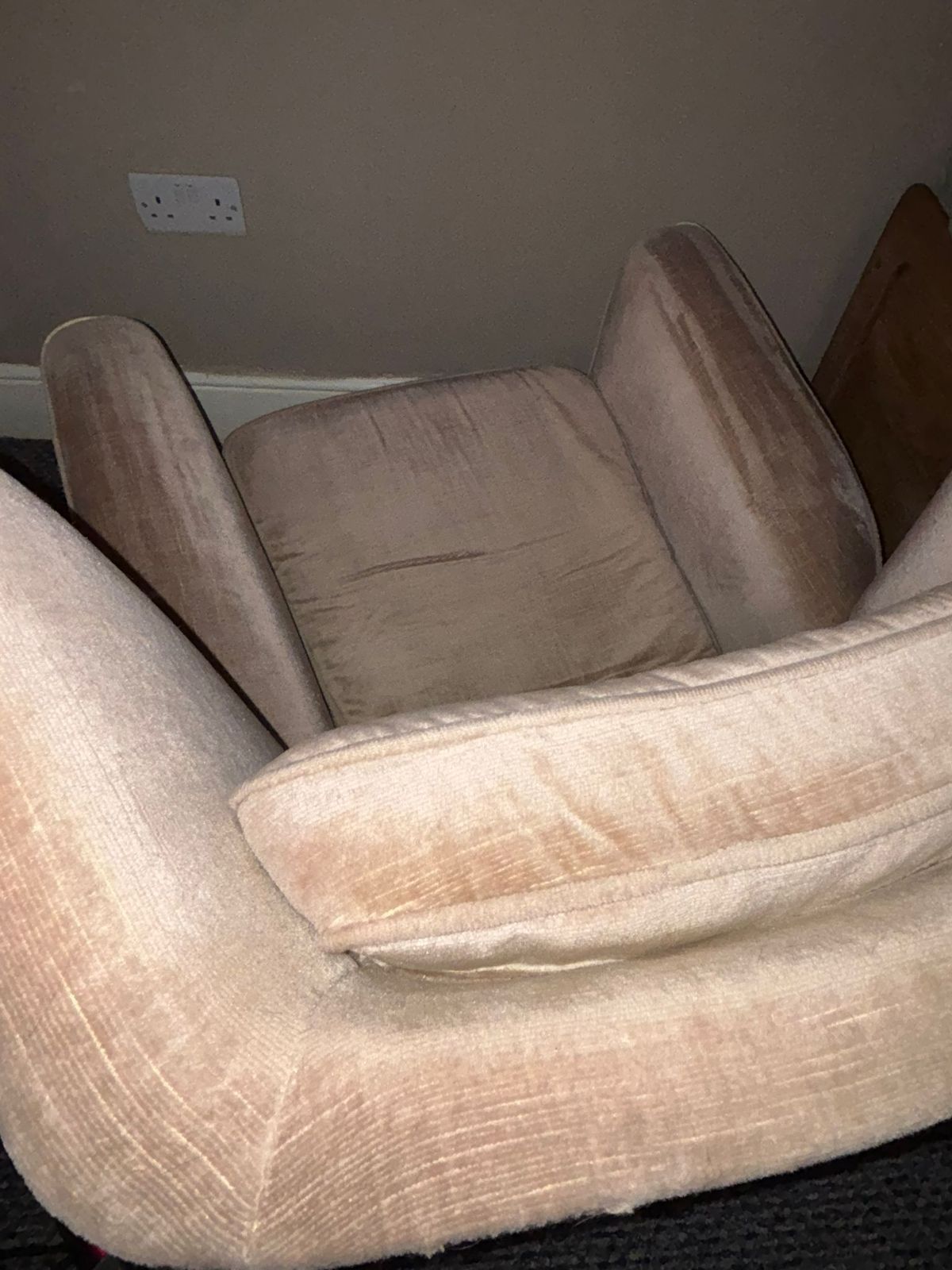 Original Howard Keith Hk Mid Century Armchair Wingchair Original Velvet Upholstery photo vintage