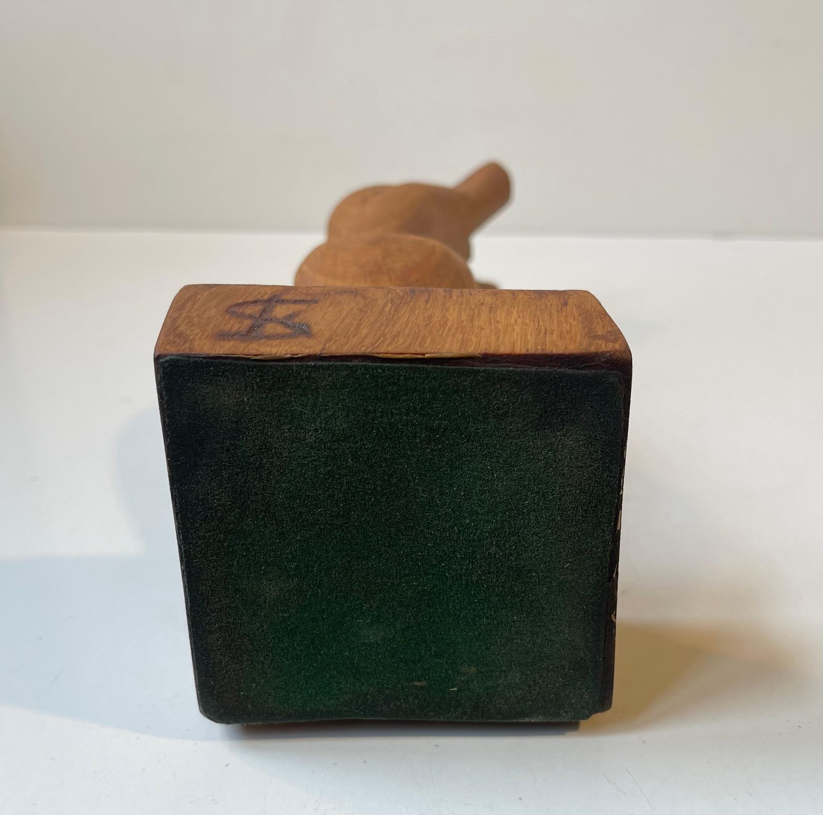 336.0 Folk Art Phallus Sculpture   Male Torso In Hand Carved Wood, 1970s photo