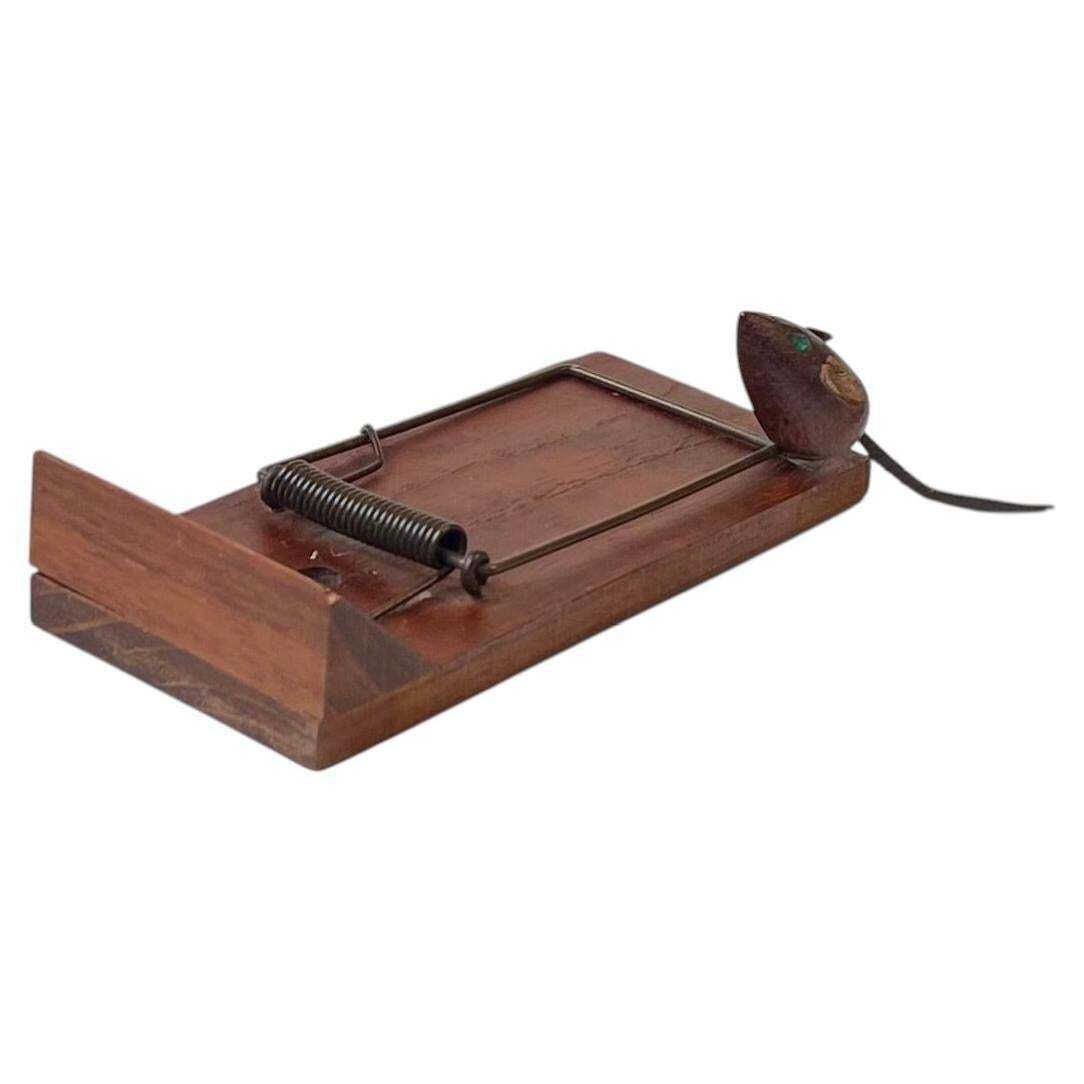 Scandinavian Mid Century Mousetrap Paper Holder In Teak, 1960s photo for sale