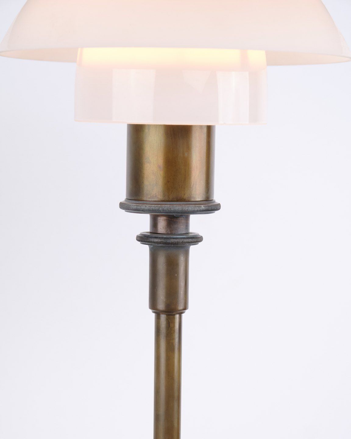 Poul Henningsen Table Lamp Model Ph 4/3 In Burnished Brass For Louis Poulsen, 1930s. photo for sale