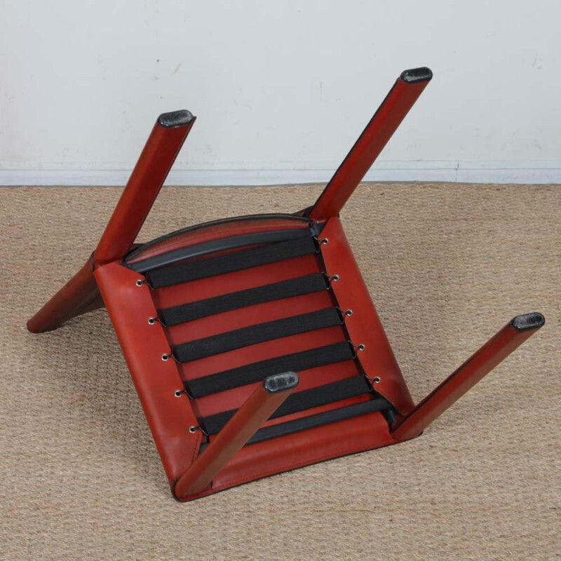 photo vintage Set Of 8 Chairs By Carlo Bartoli For Matteo Grassi, 1980