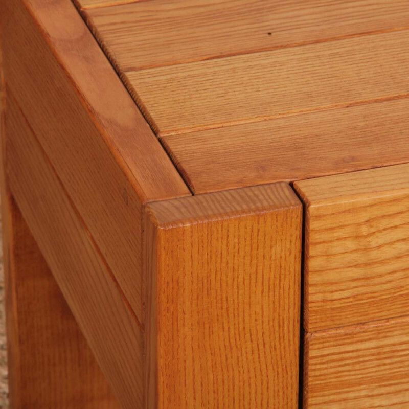 A Pair Of Bedside Tables In Solid Ash, French Craftsmanship From The 20th Century. photo 1059.0