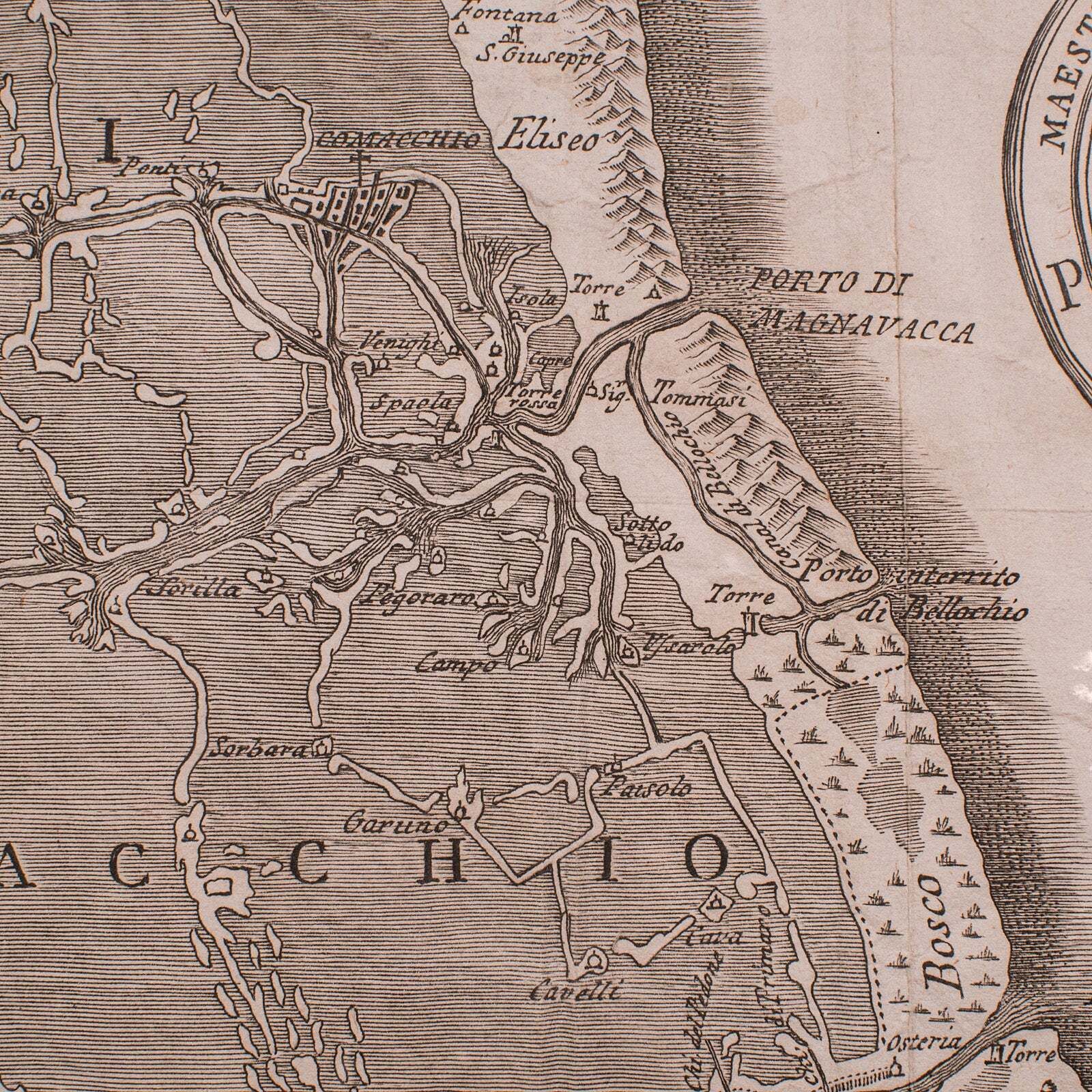 photo for sale Antique Italian Region Map, Framed Cartography, 18th Century, Emilia Romagna