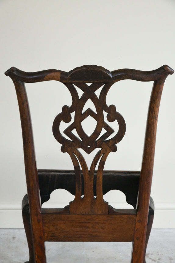 Georgian Oak Chippendale Style Chair photo vinterior
