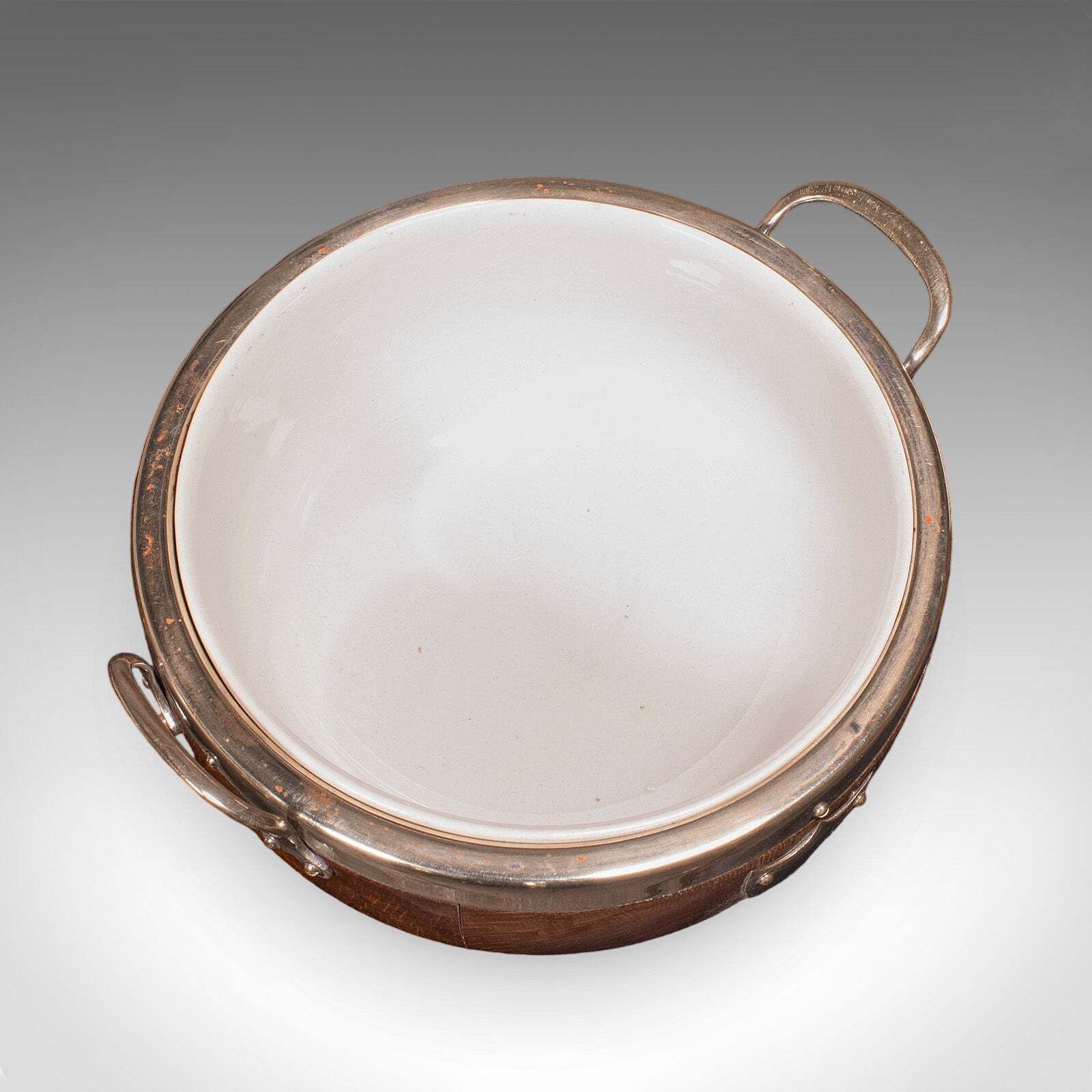 Antique Presentation Prize Bowl, English, Oak, Ceramic, Fruit Dish, Edwardian photo buy