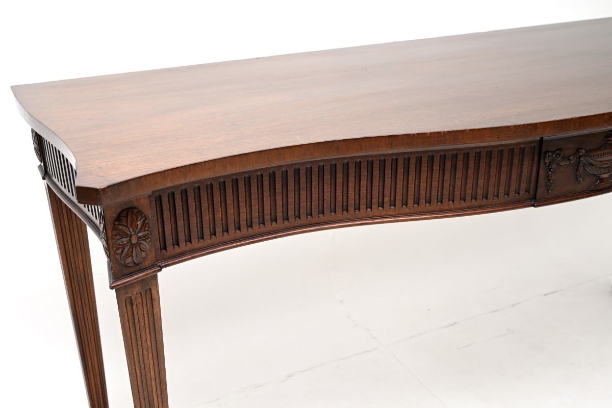Antique Sheraton Style Mahogany Console Table By William Tillman photo vinterior