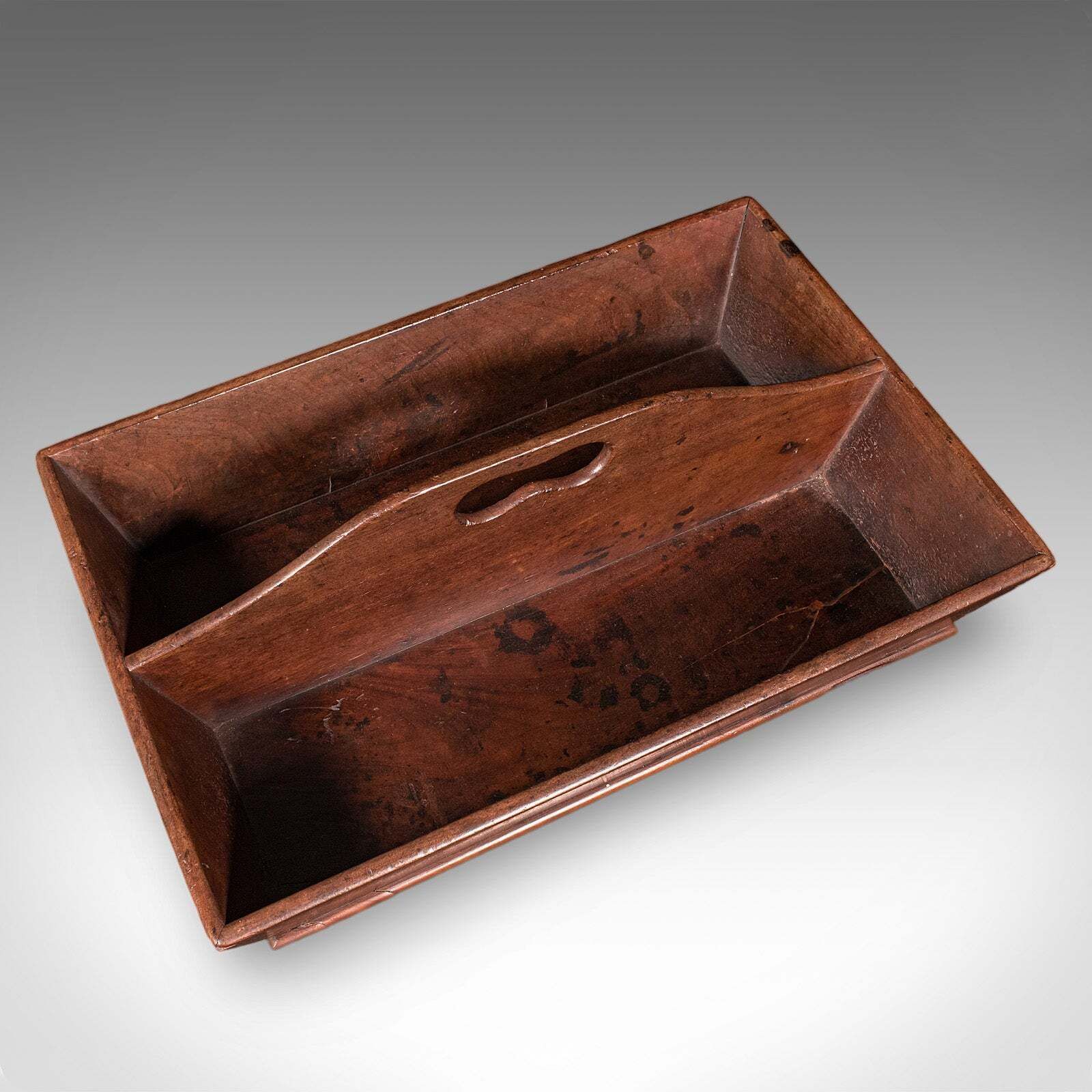 Antique Butler's Carry, English, Walnut, Country House, Work Box, Tray, Georgian photo vinterior