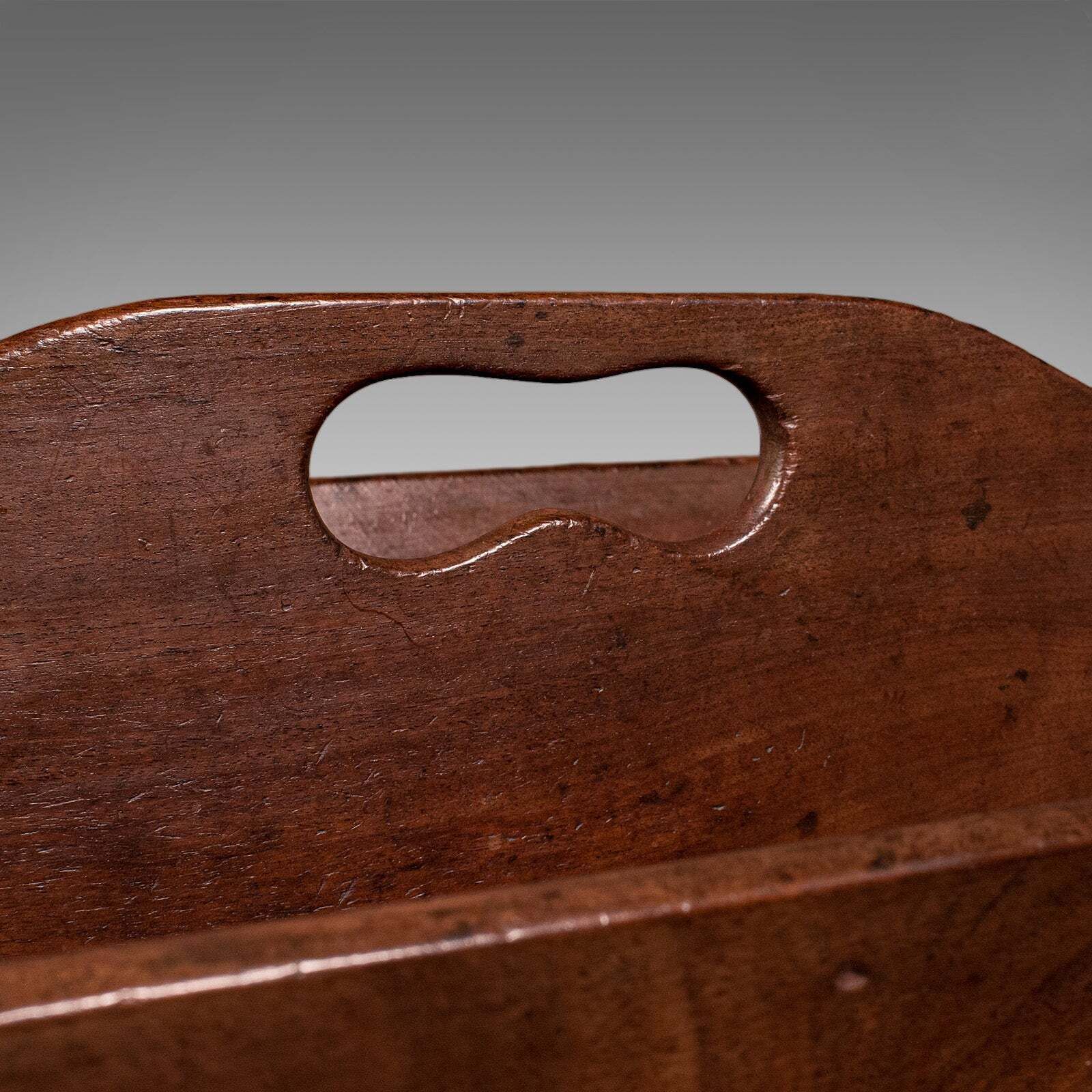 Antique Butler's Carry, English, Walnut, Country House, Work Box, Tray, Georgian photo vintage
