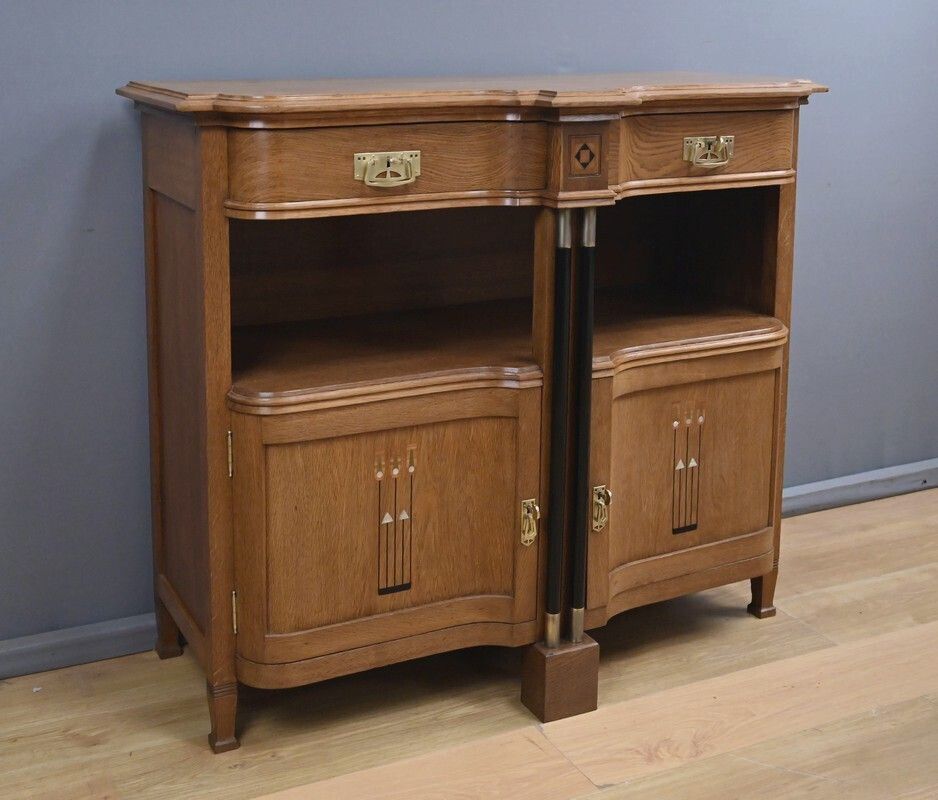 Oak Sideboard In The Style Of Gustave Serrurier Bovy, Art Deco – 1930 photo Furniture