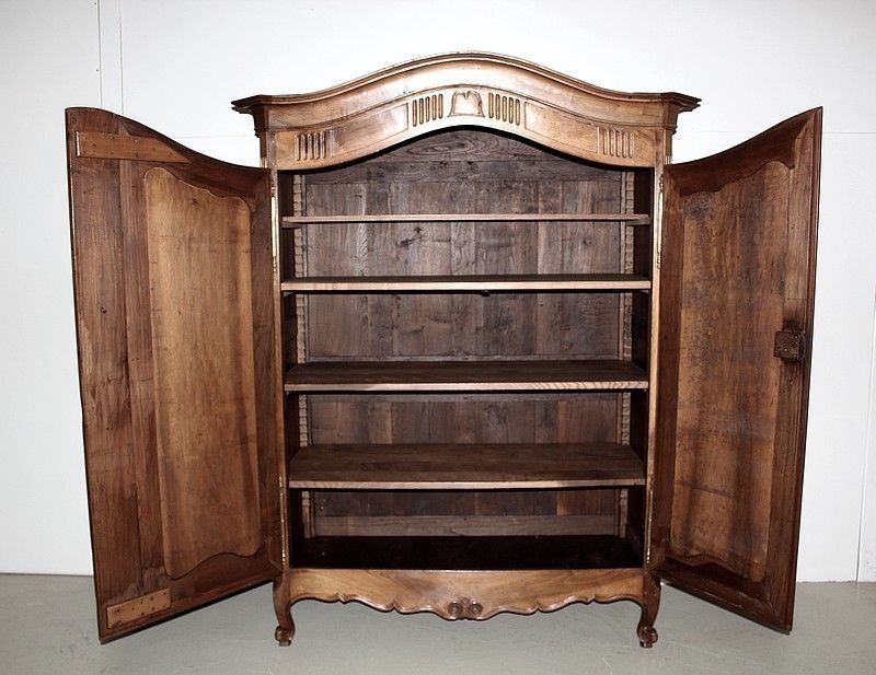 Furniture Louis XV Cabinet Walnut 19th photo