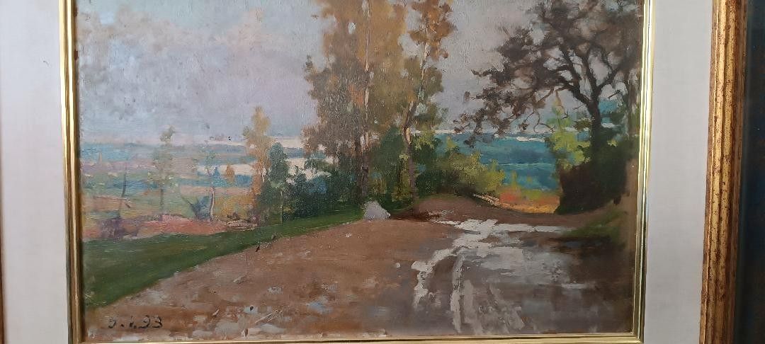 Oil Painting On Cardboard, Dated, Unsigned, Late 19th Century, Italian School photo 502.0