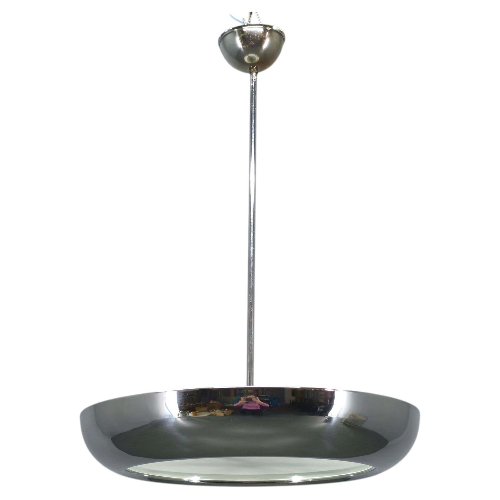 Bauhaus Ufo Chandelier By Josef Hurka For Napako, 1930s