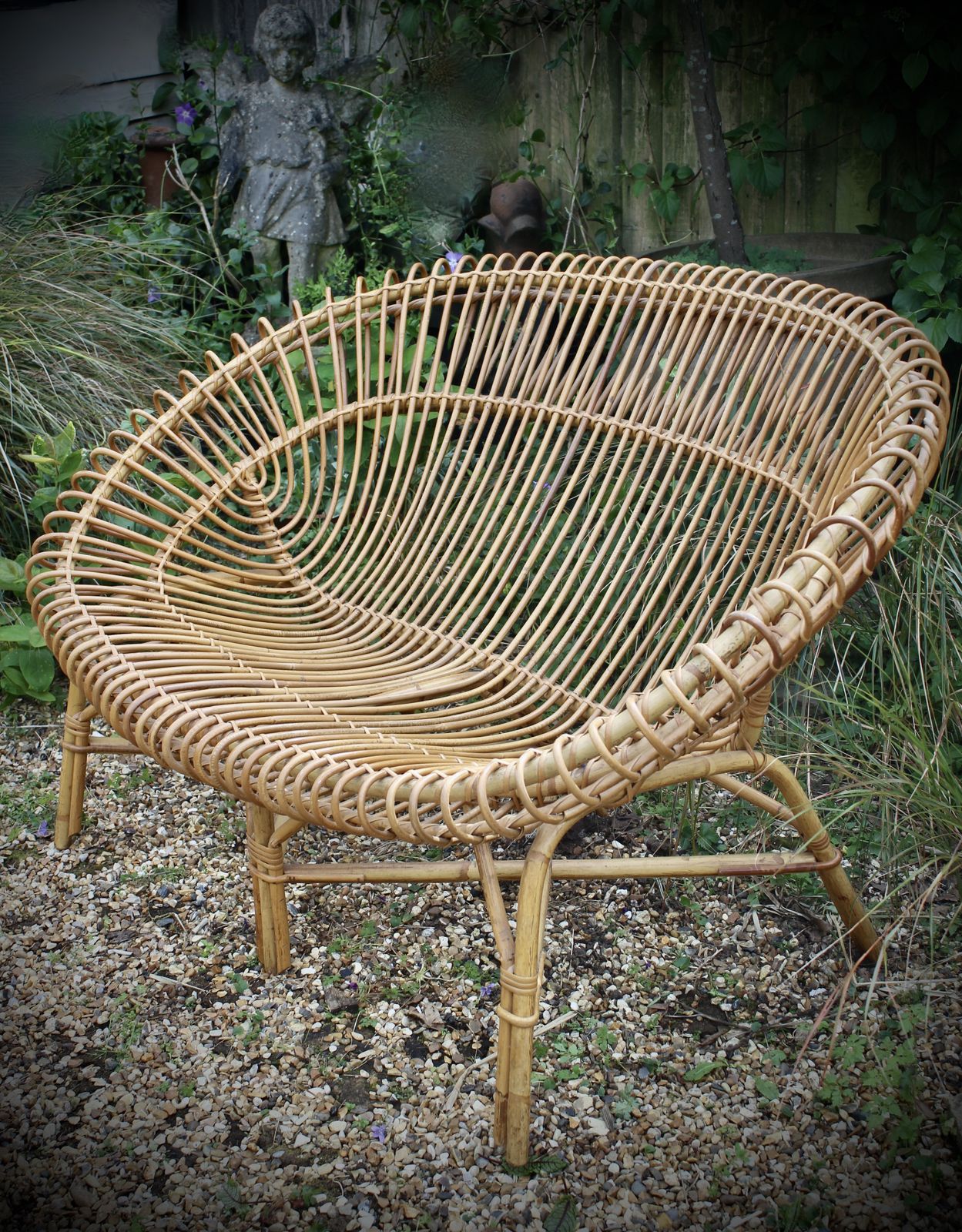 Franco Albini Mid Century Wicker Sofa photo for sale