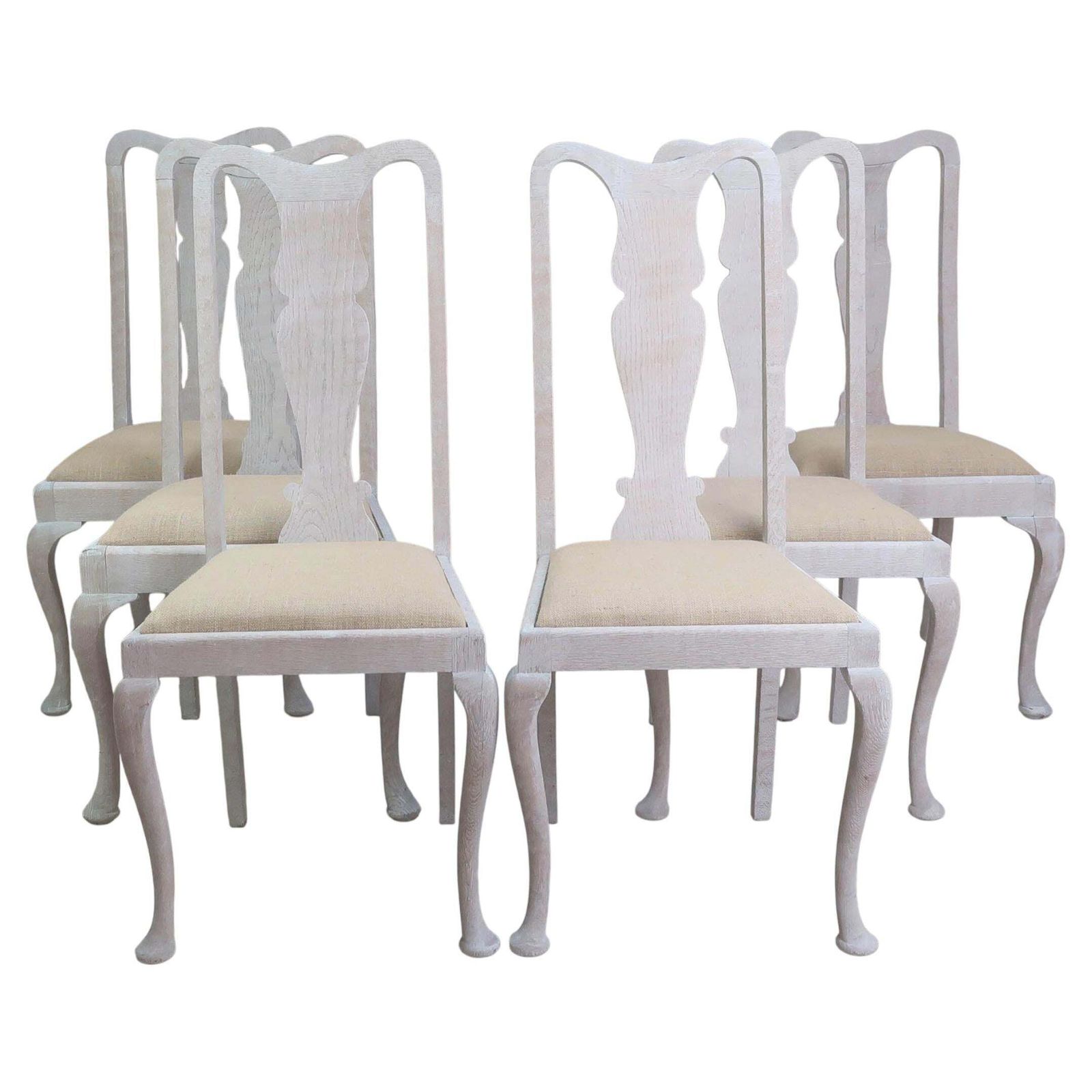 Harlequin Set Of 6 Antique Gustavian Style Urn Back Dining Chairs.English C.1920