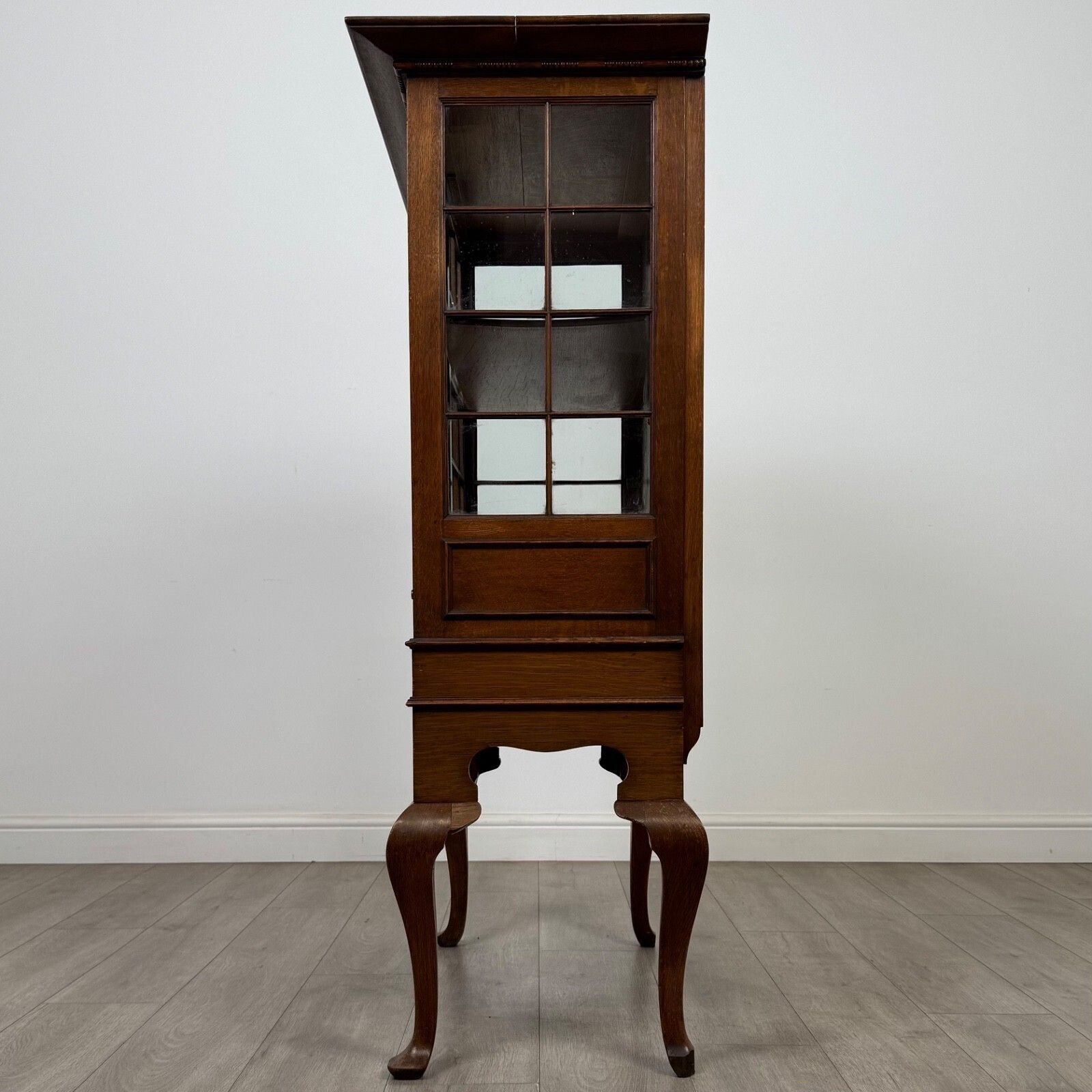 Antique 20th Century Good Quality Display Cabinet In Oak photo Furniture