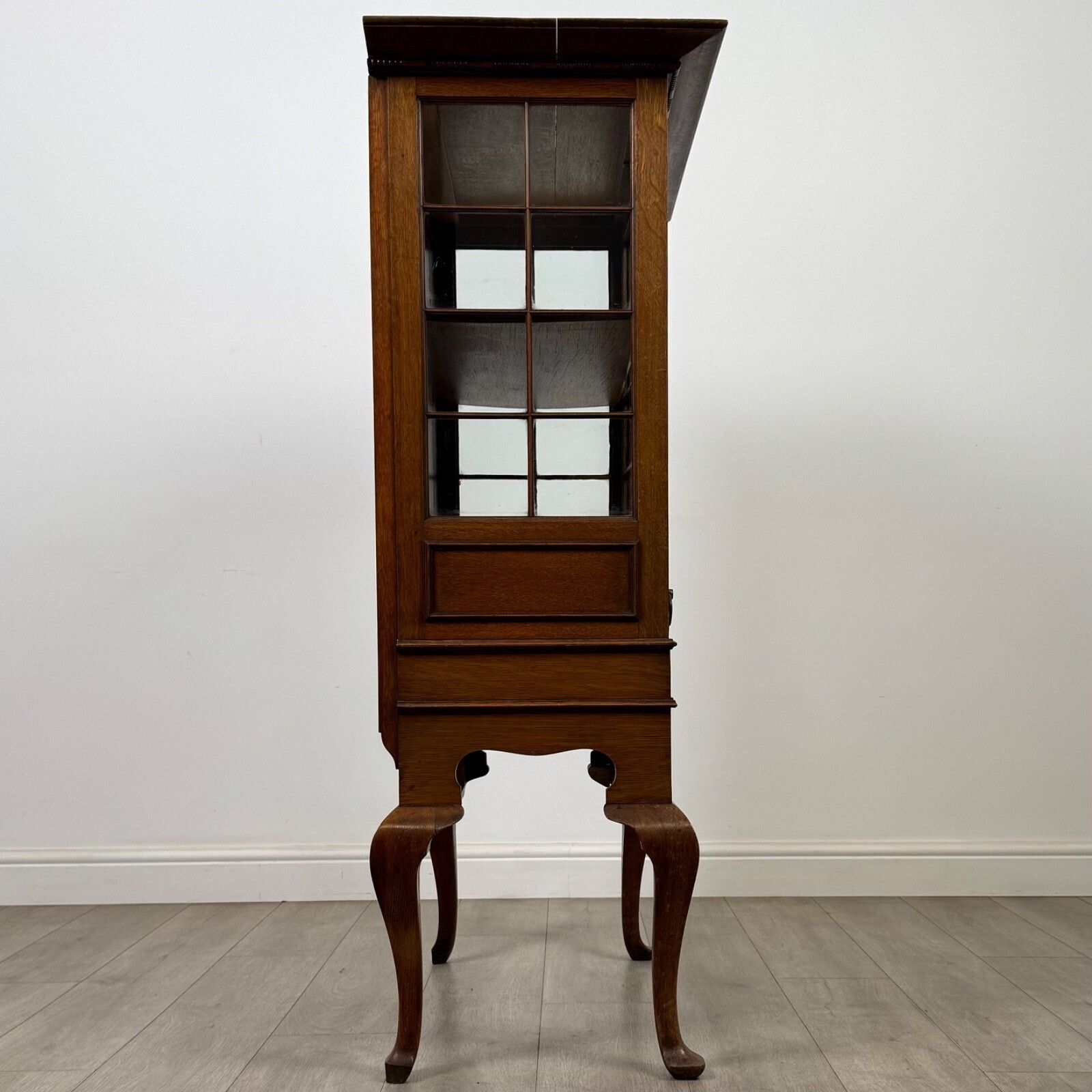 Antique 20th Century Good Quality Display Cabinet In Oak photo vintage