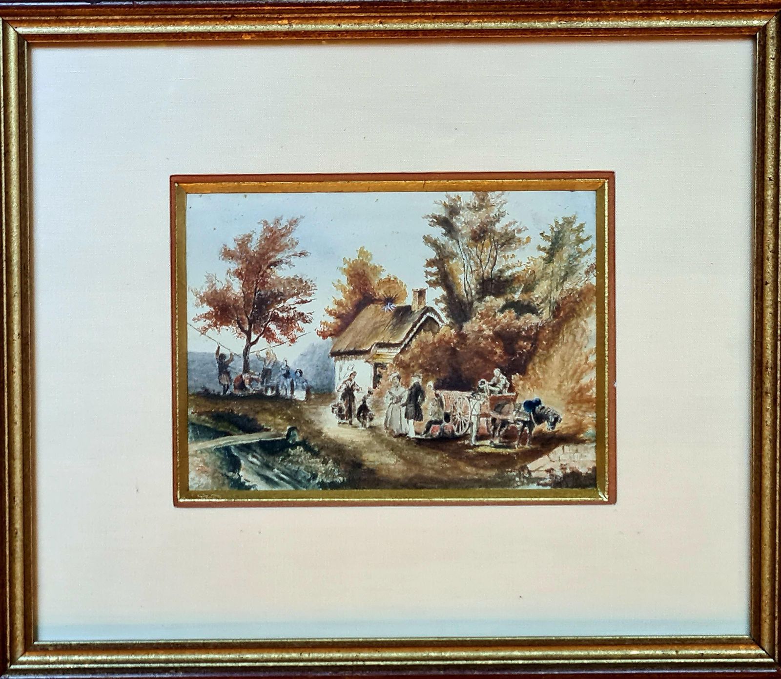 Rural Landscape Watercolour, French School, Mid 19th Century, Framed, 1840s photo furniture