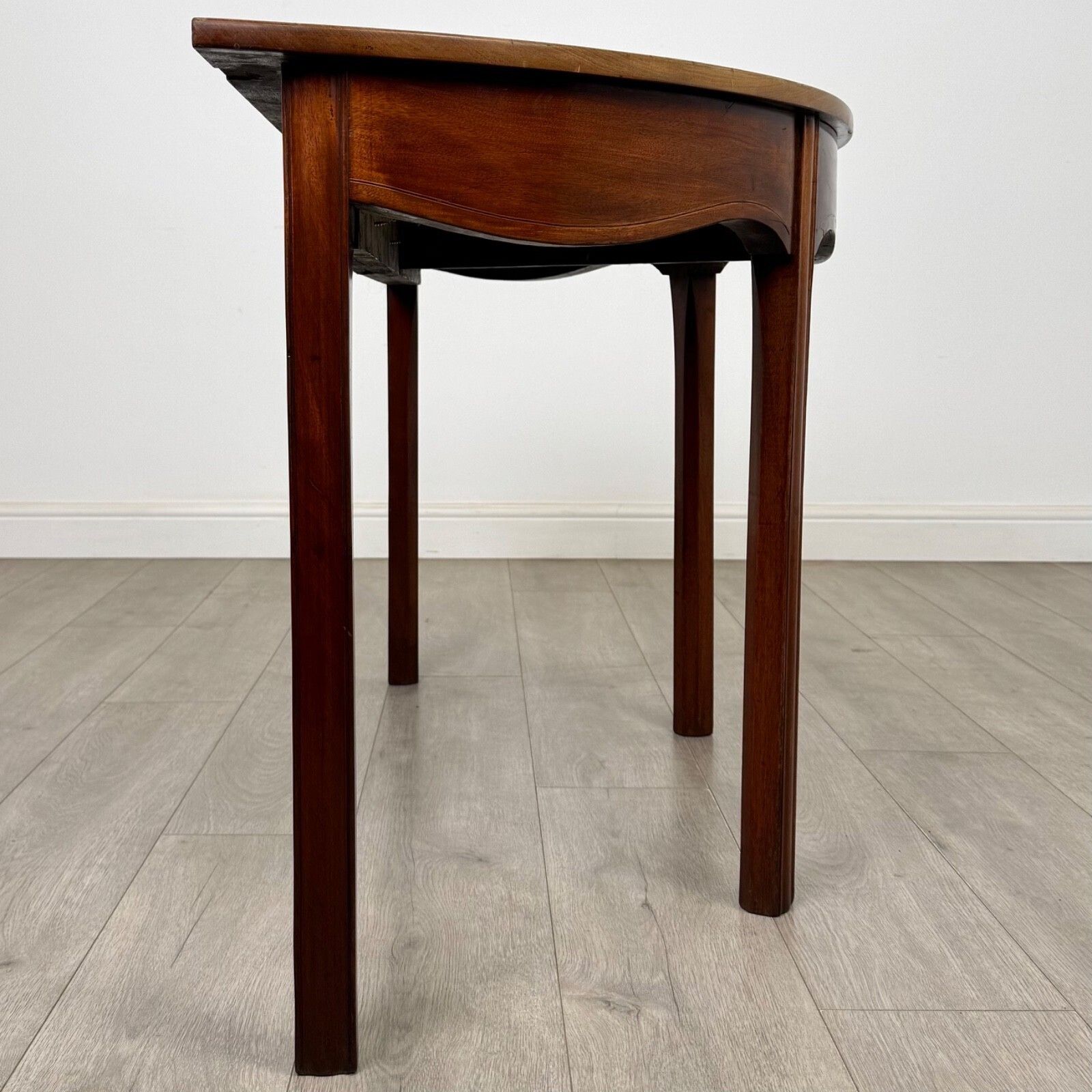 Antique 18th Century Georgian Demi Lune Side Table In Mahogany photo 495.0
