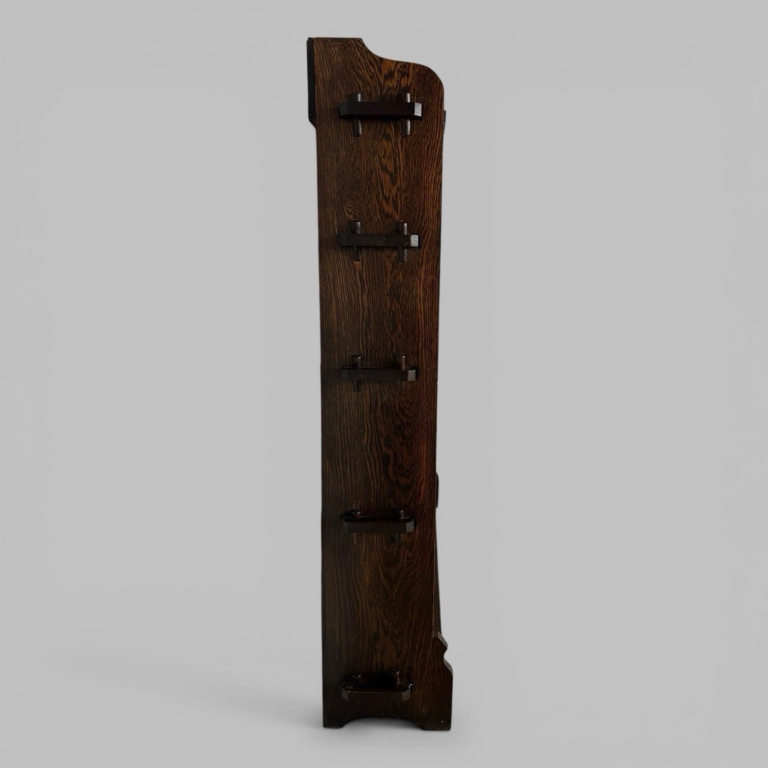 Furniture Arts And Crafts Oak Bookcase – Open Shelving With Pegged Details photo