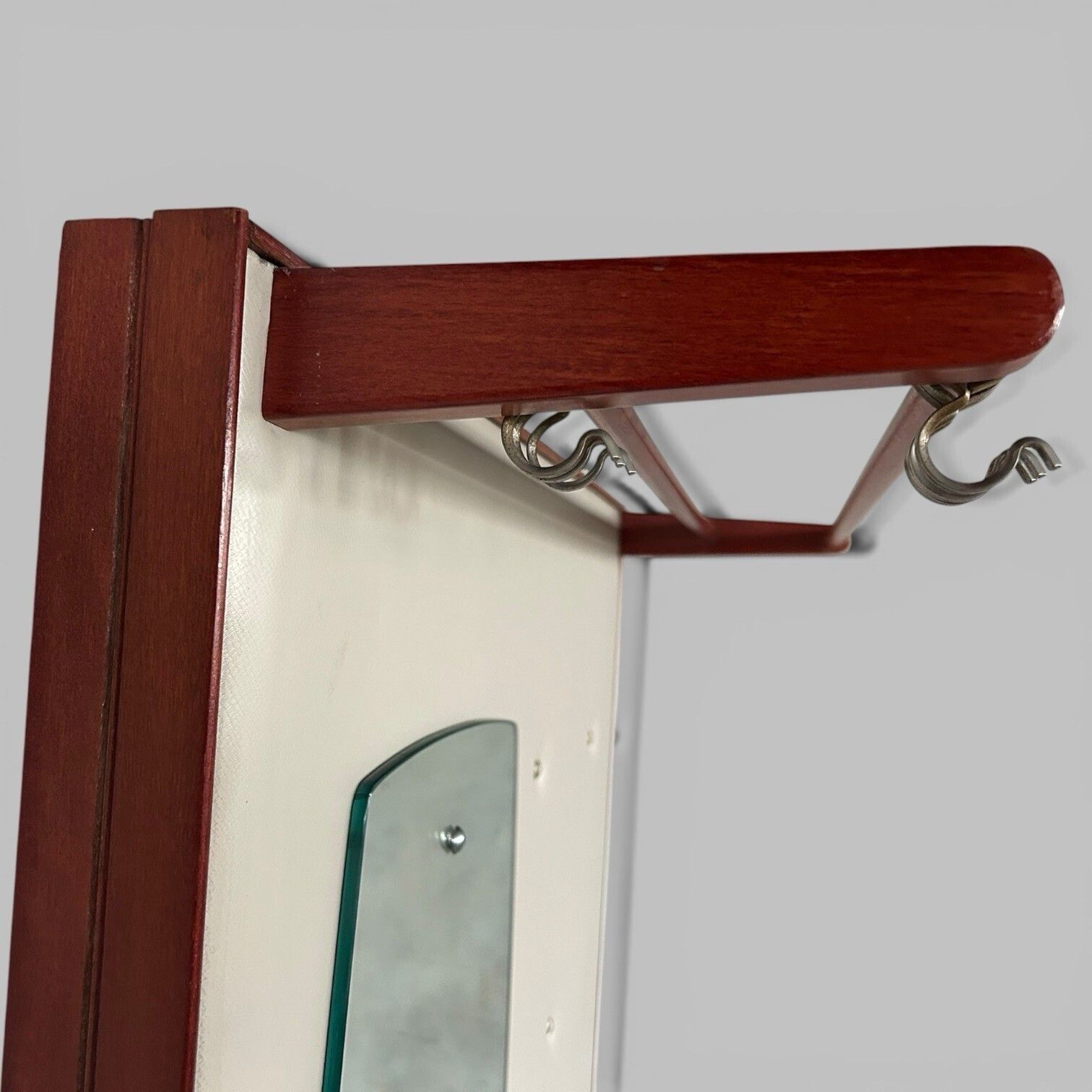 1960s Teak Hall Stand – Mirror Back With Drawer, Cupboard And Umbrella Tray photo Home Decor