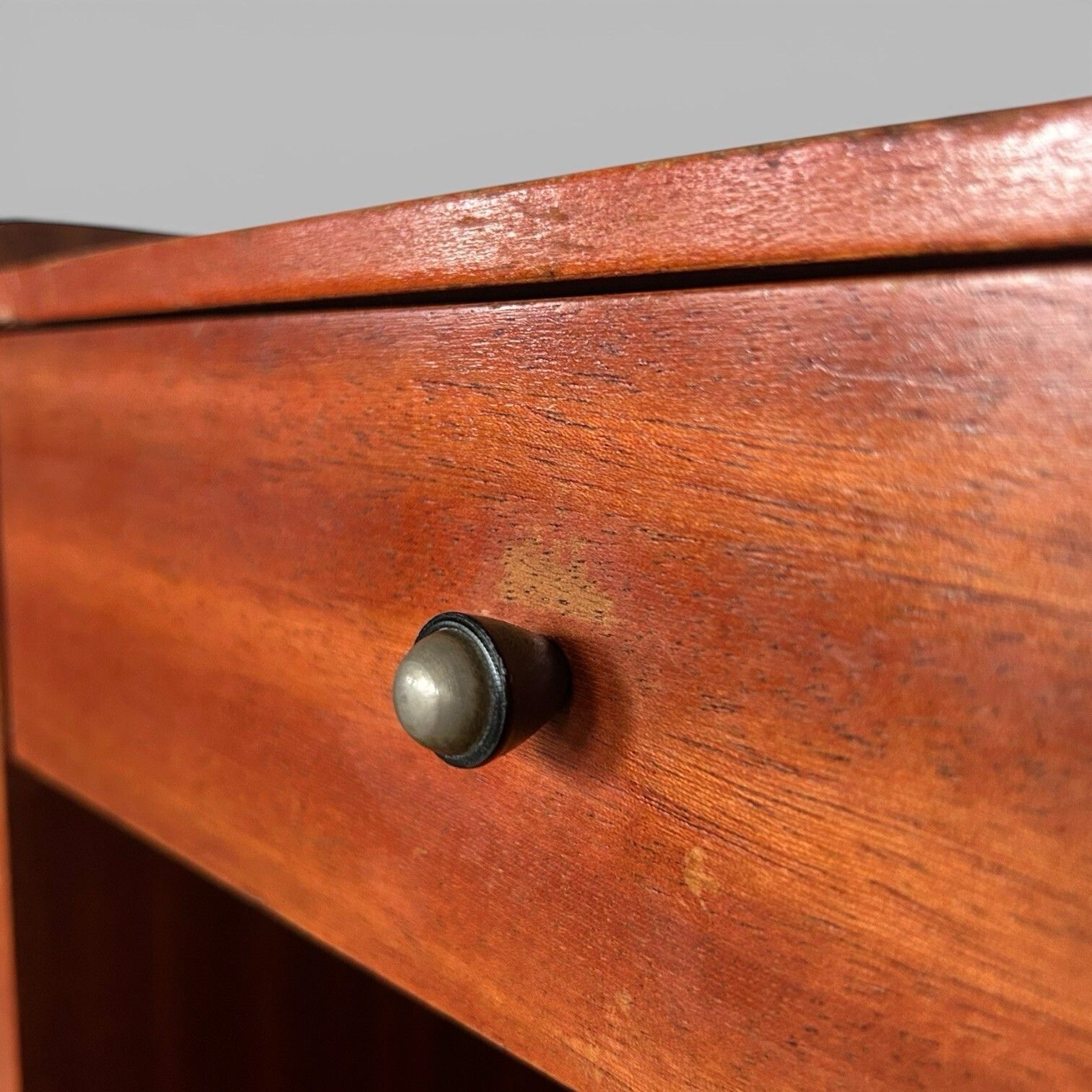 1960s Teak Hall Stand – Mirror Back With Drawer, Cupboard And Umbrella Tray photo vintage