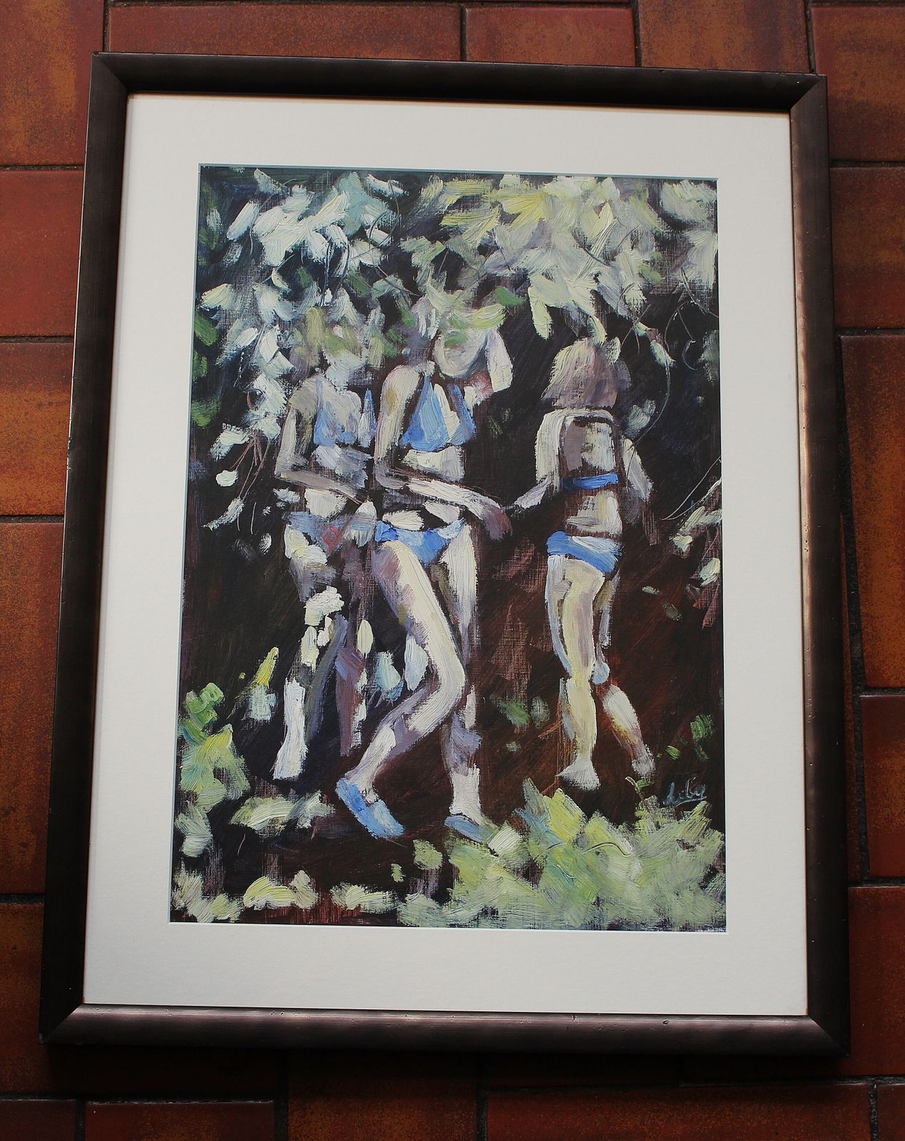 'In The Cool' Framed Oil By Zoe Day